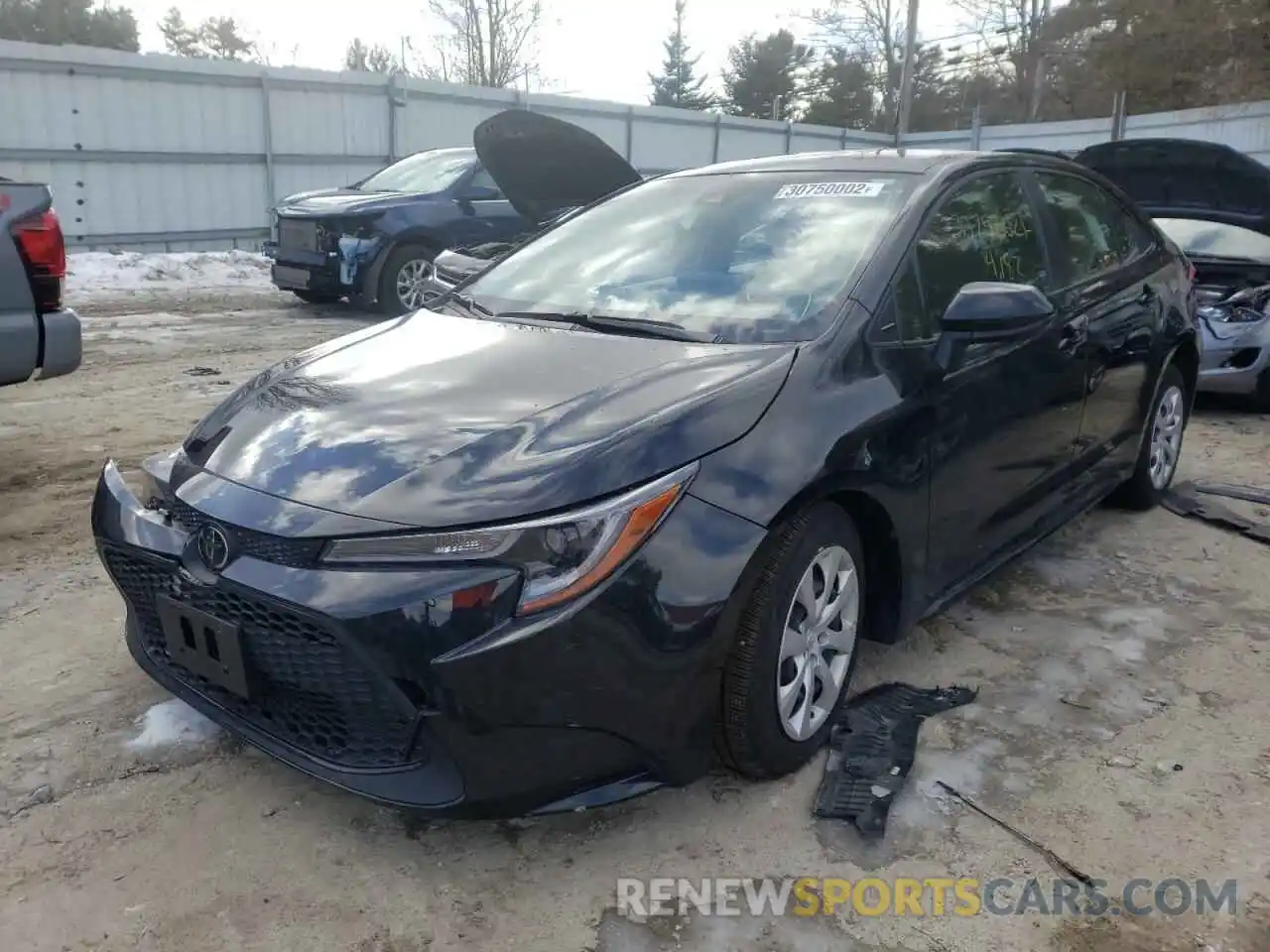 2 Photograph of a damaged car JTDEPRAE5LJ077591 TOYOTA COROLLA 2020