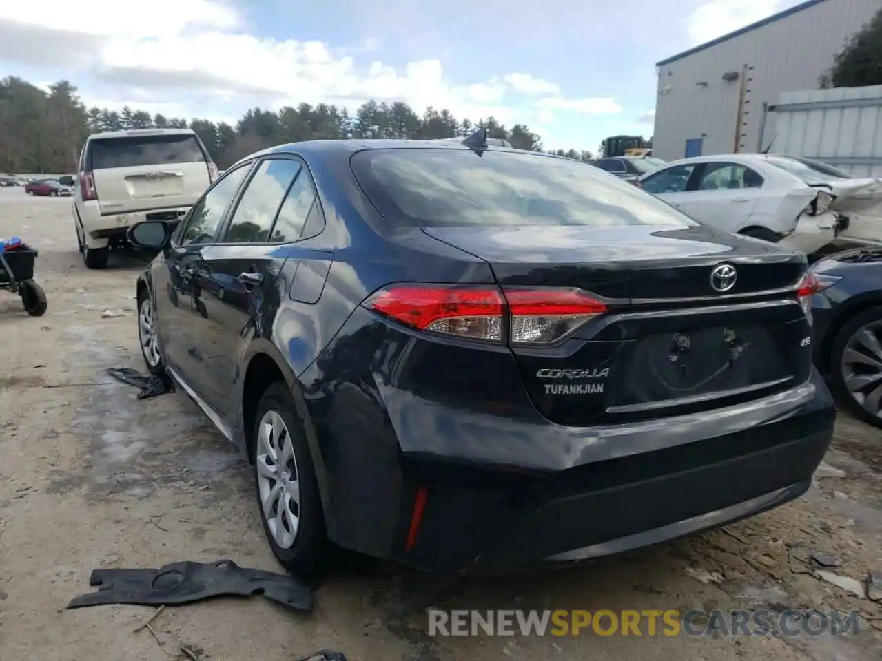 3 Photograph of a damaged car JTDEPRAE5LJ077591 TOYOTA COROLLA 2020