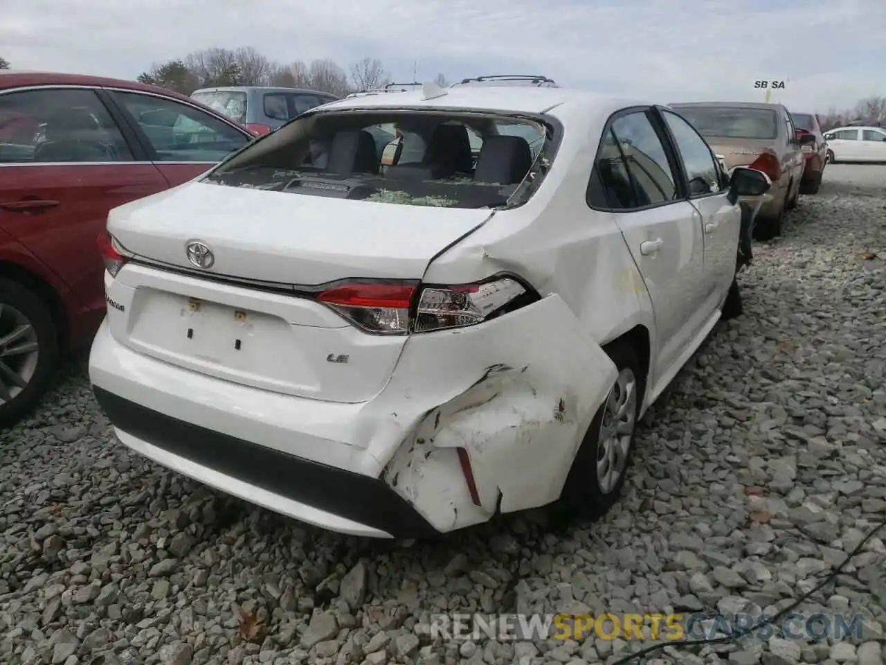 4 Photograph of a damaged car JTDEPRAE5LJ077932 TOYOTA COROLLA 2020