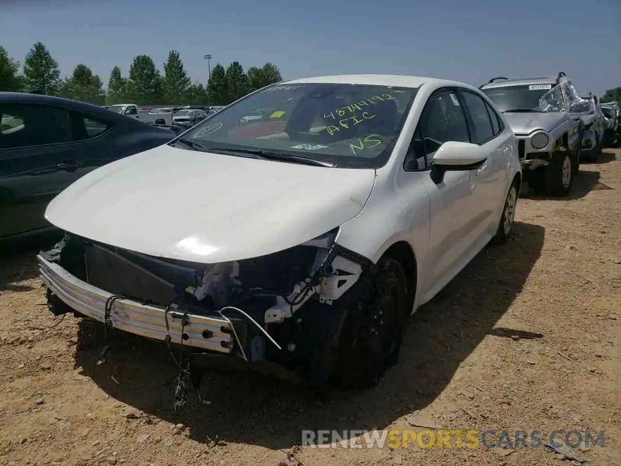 2 Photograph of a damaged car JTDEPRAE5LJ078028 TOYOTA COROLLA 2020