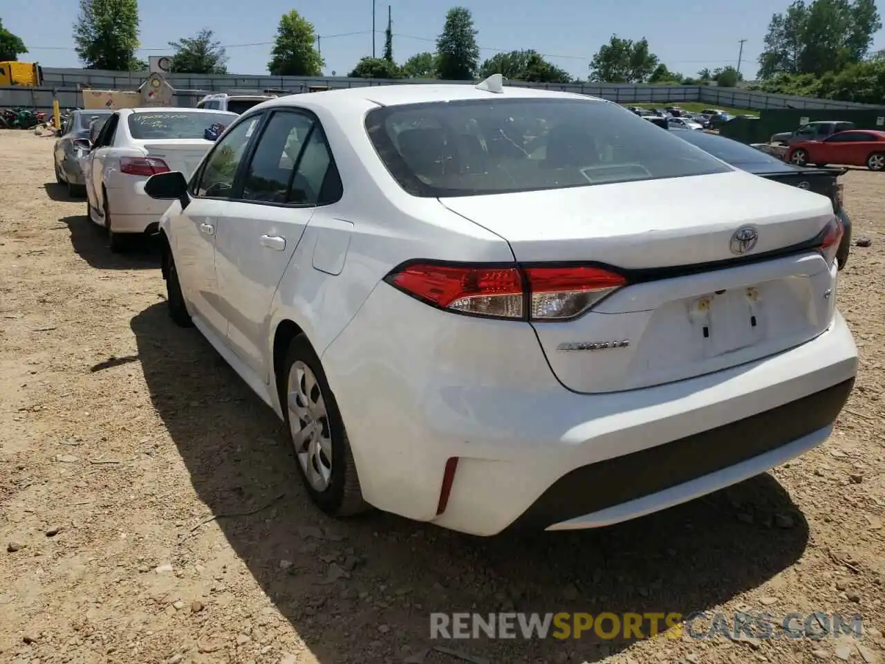 3 Photograph of a damaged car JTDEPRAE5LJ078028 TOYOTA COROLLA 2020