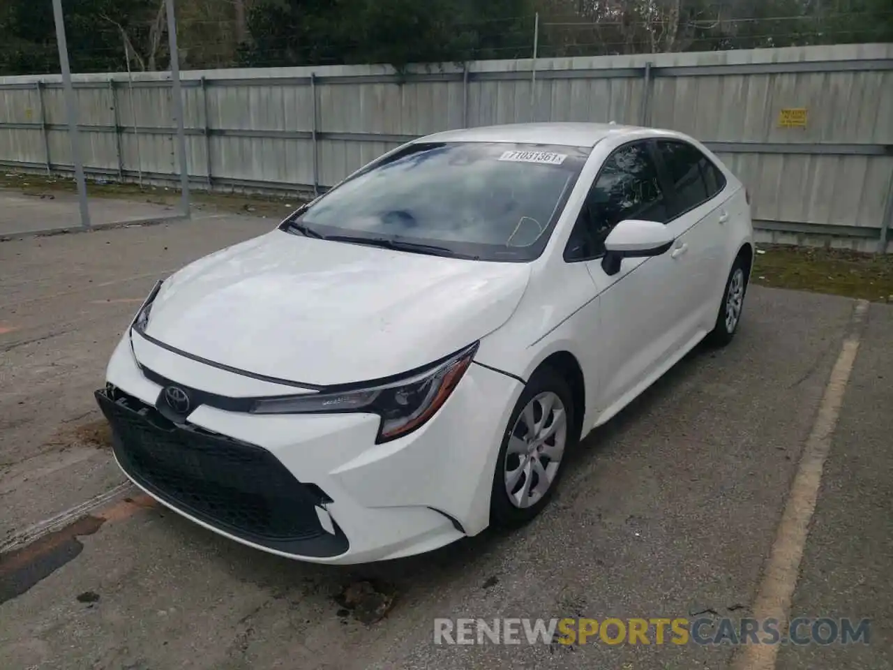 2 Photograph of a damaged car JTDEPRAE5LJ080054 TOYOTA COROLLA 2020