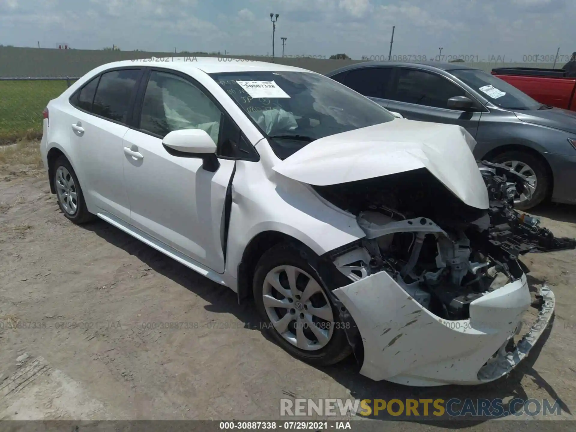 1 Photograph of a damaged car JTDEPRAE5LJ080278 TOYOTA COROLLA 2020