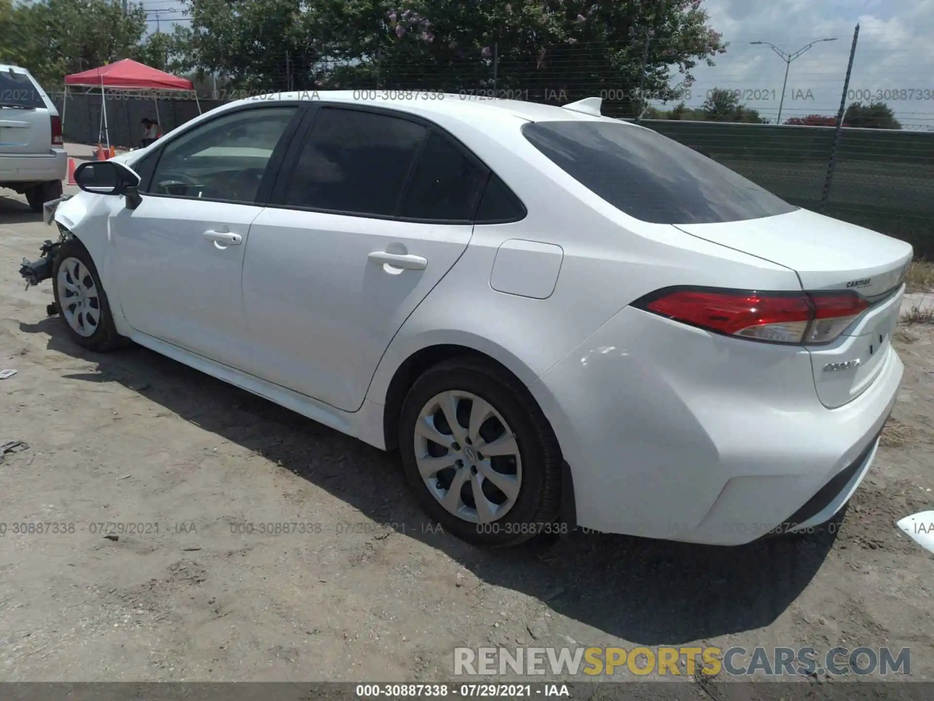 3 Photograph of a damaged car JTDEPRAE5LJ080278 TOYOTA COROLLA 2020