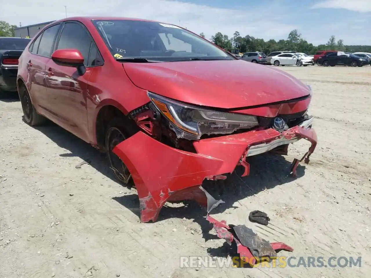 1 Photograph of a damaged car JTDEPRAE5LJ080510 TOYOTA COROLLA 2020