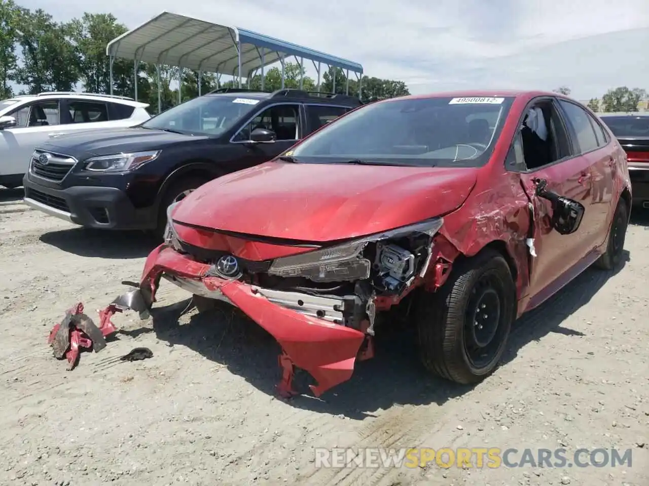 2 Photograph of a damaged car JTDEPRAE5LJ080510 TOYOTA COROLLA 2020