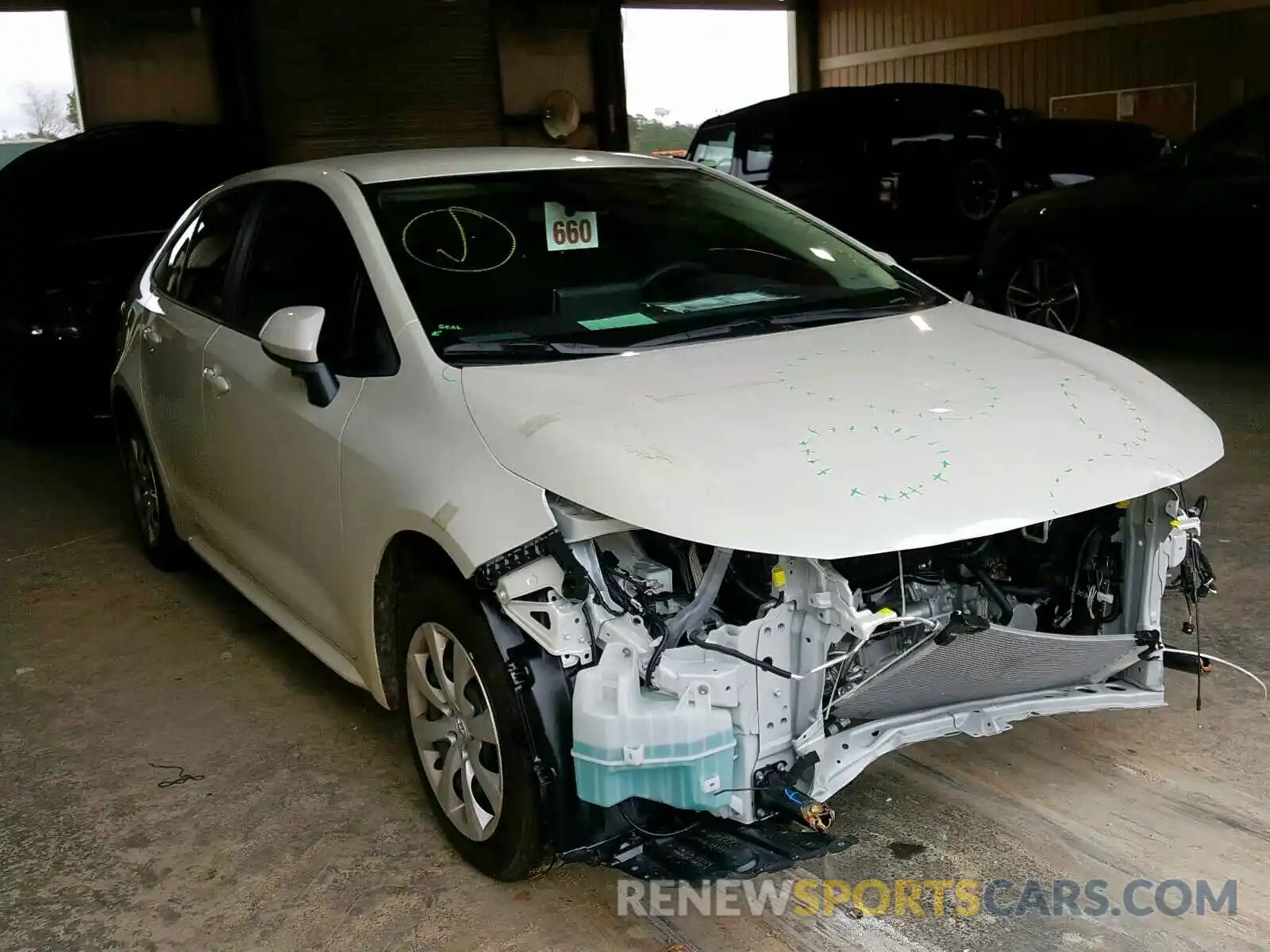 1 Photograph of a damaged car JTDEPRAE5LJ080619 TOYOTA COROLLA 2020