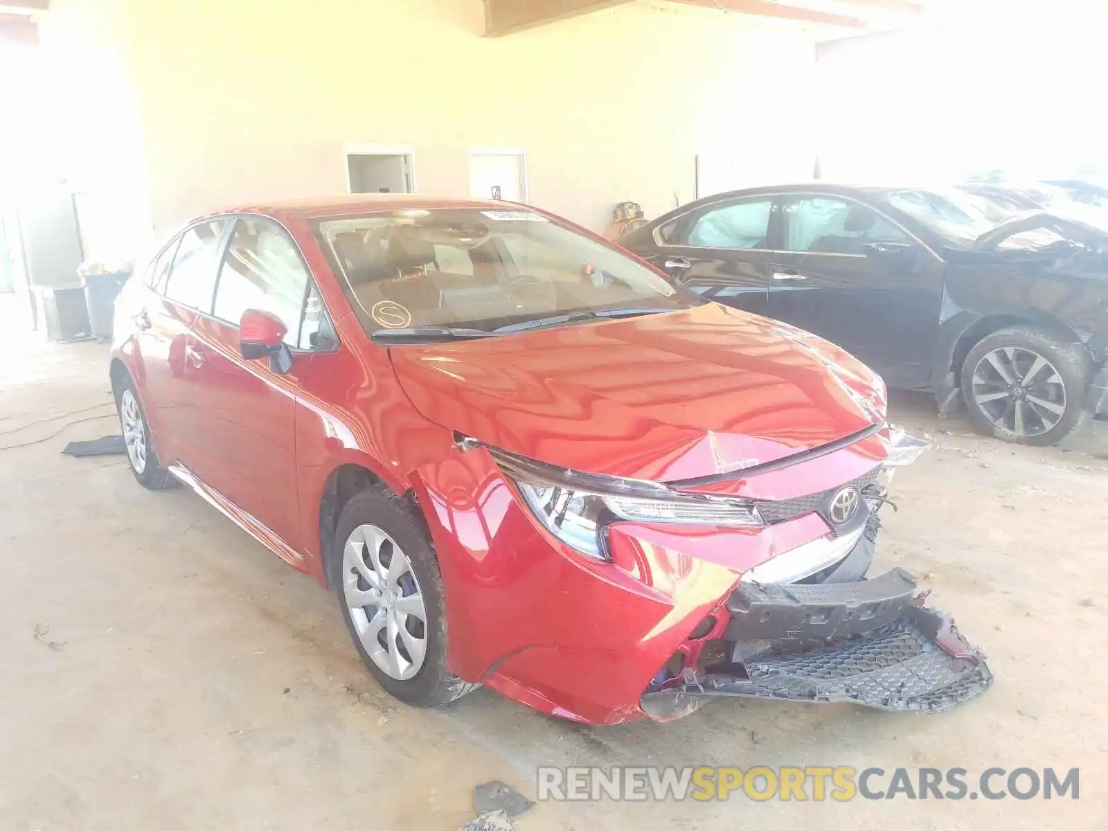 1 Photograph of a damaged car JTDEPRAE5LJ081303 TOYOTA COROLLA 2020