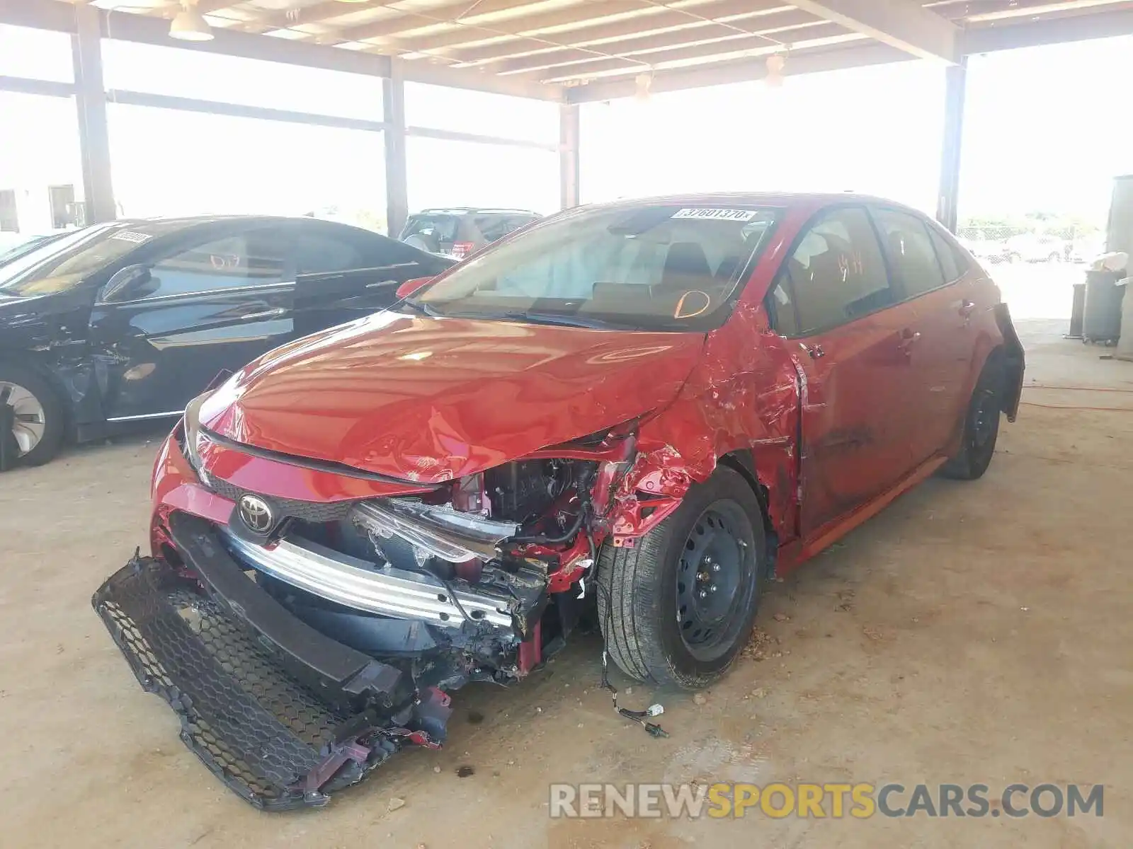 2 Photograph of a damaged car JTDEPRAE5LJ081303 TOYOTA COROLLA 2020