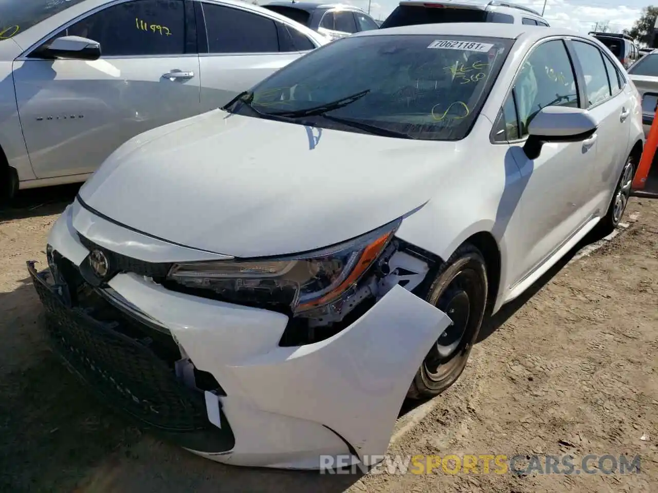 2 Photograph of a damaged car JTDEPRAE5LJ082726 TOYOTA COROLLA 2020