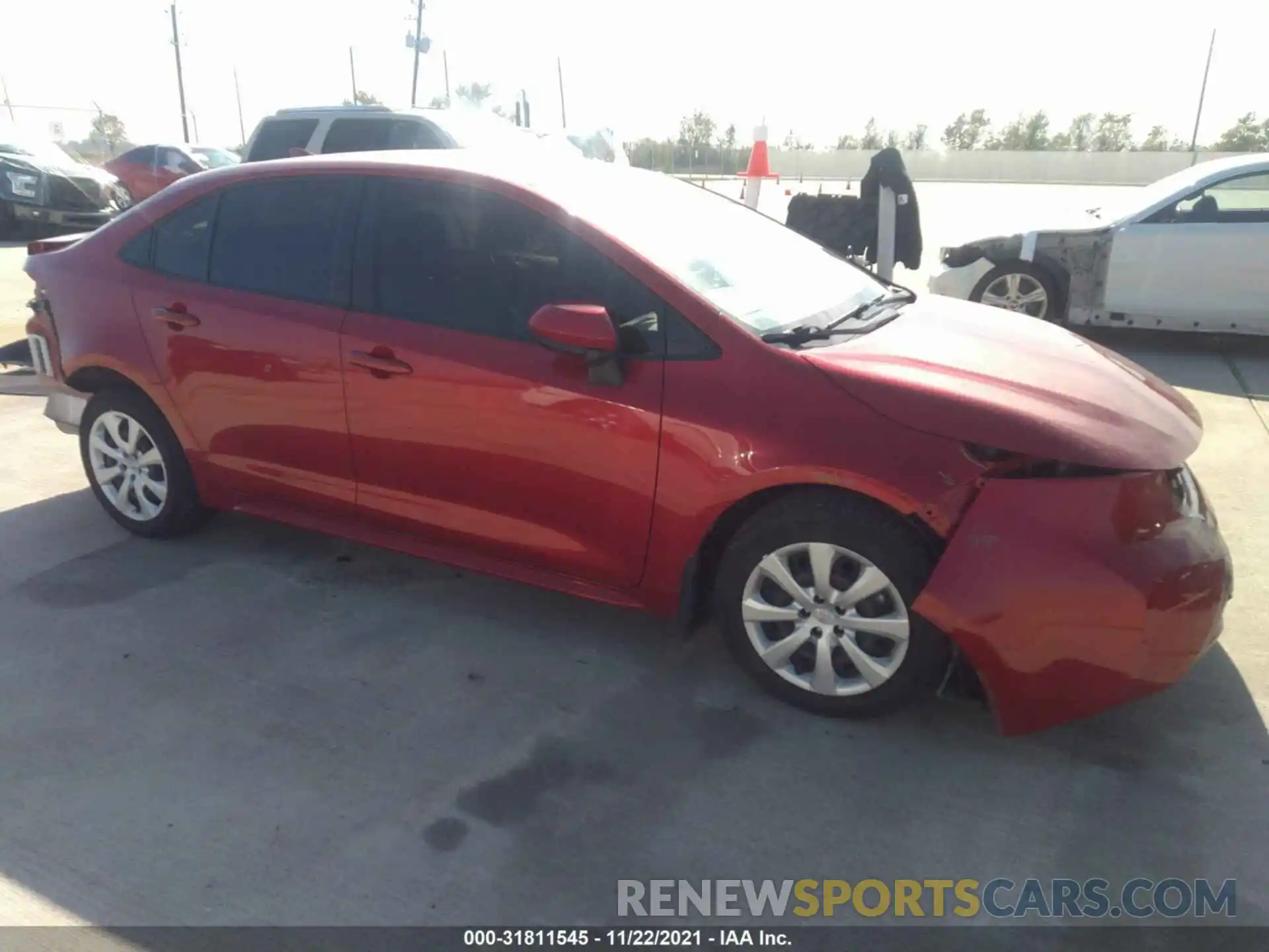 1 Photograph of a damaged car JTDEPRAE5LJ083441 TOYOTA COROLLA 2020