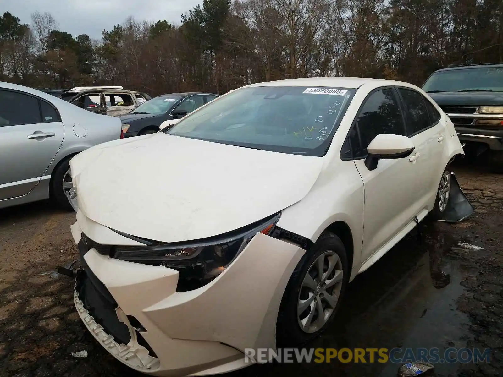 2 Photograph of a damaged car JTDEPRAE5LJ083486 TOYOTA COROLLA 2020