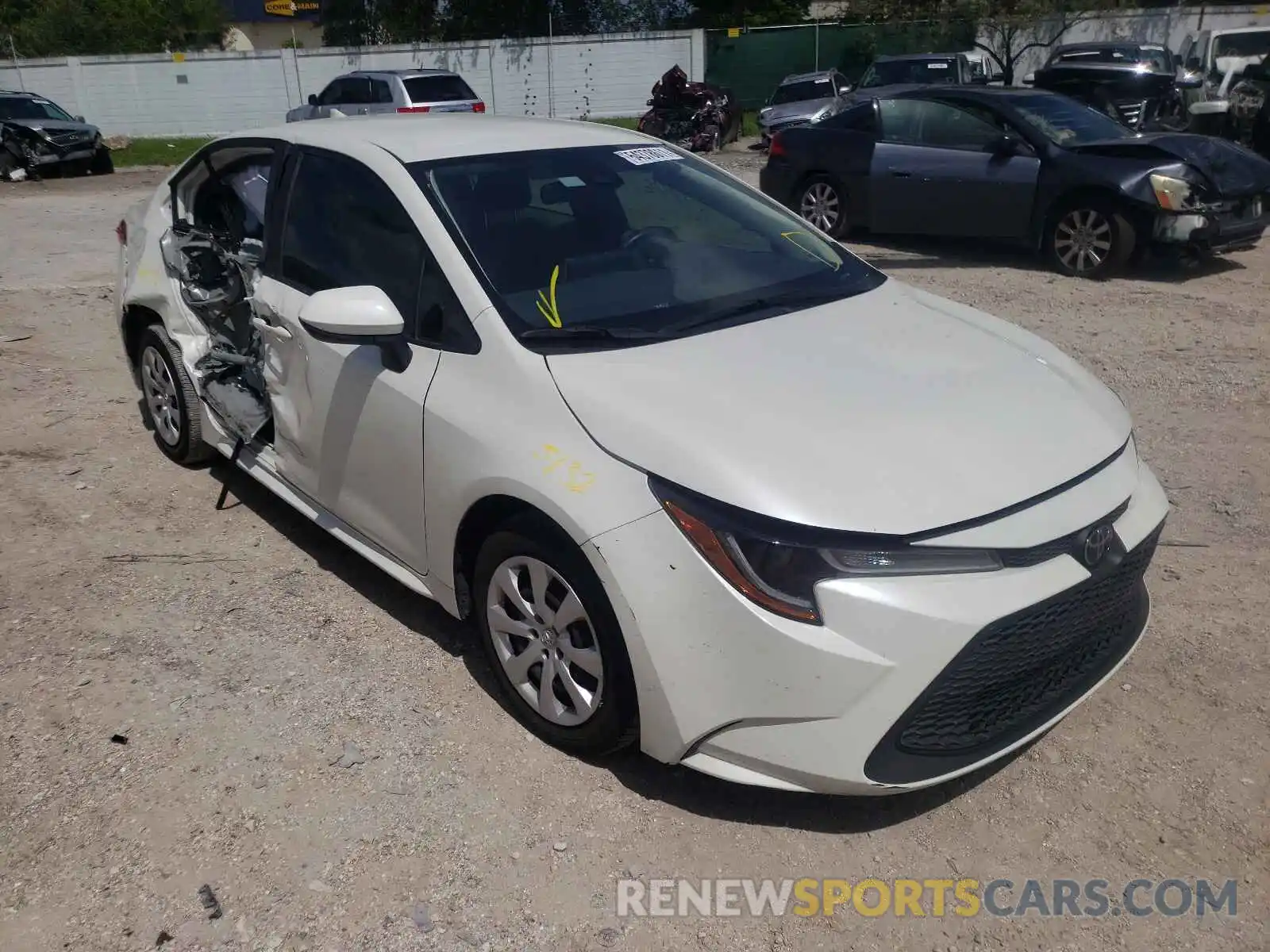 1 Photograph of a damaged car JTDEPRAE5LJ084170 TOYOTA COROLLA 2020