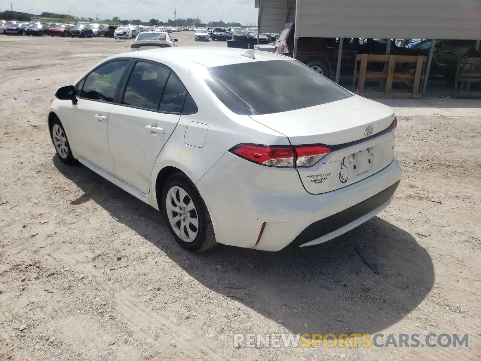 3 Photograph of a damaged car JTDEPRAE5LJ084170 TOYOTA COROLLA 2020