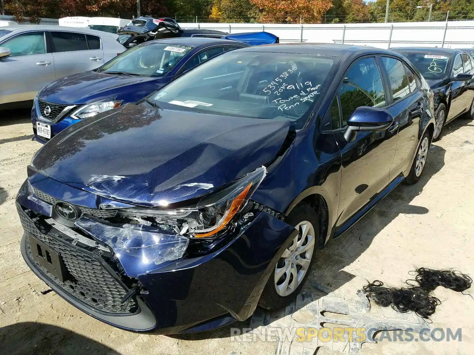 2 Photograph of a damaged car JTDEPRAE5LJ084282 TOYOTA COROLLA 2020