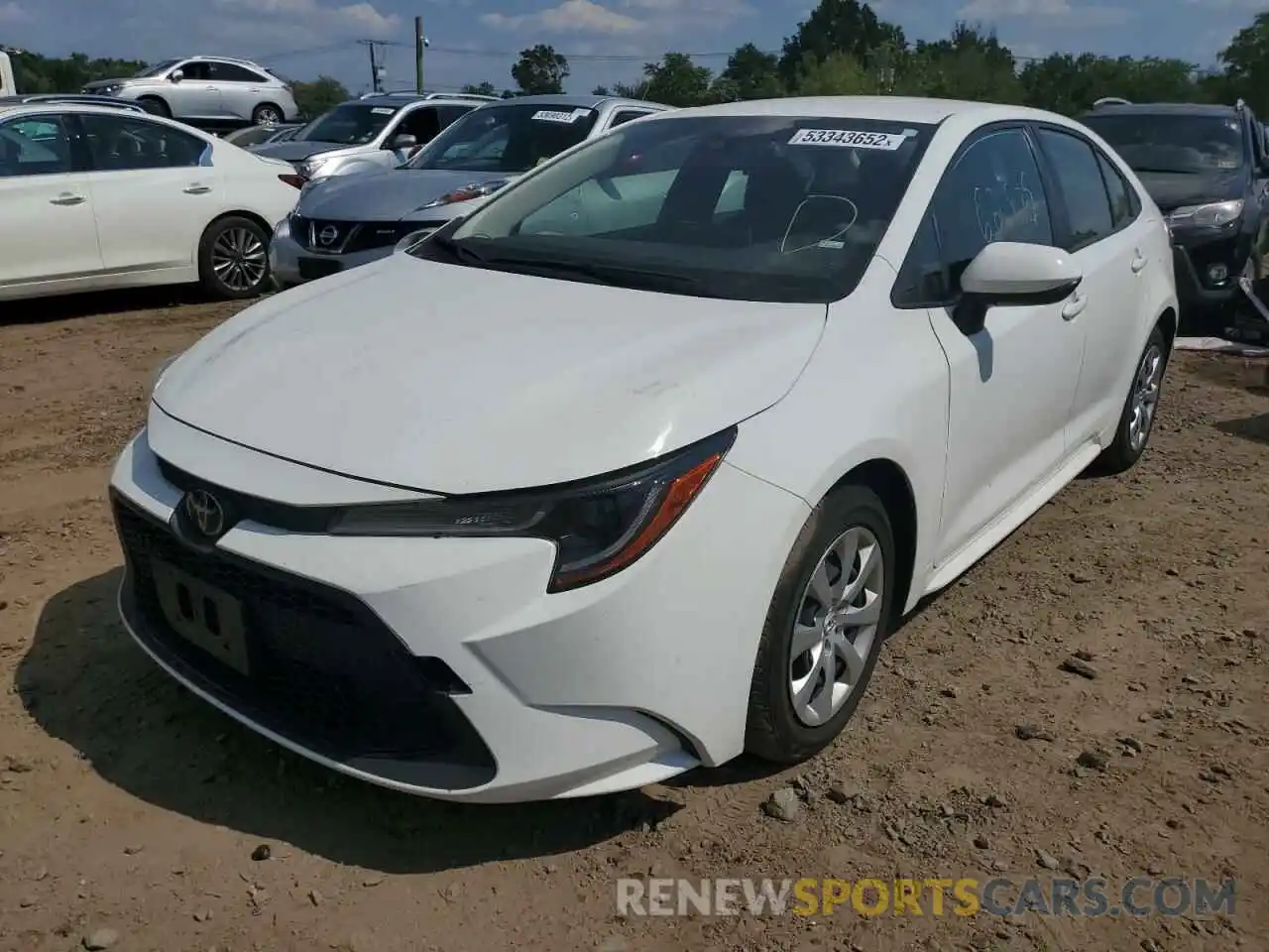 2 Photograph of a damaged car JTDEPRAE5LJ084444 TOYOTA COROLLA 2020