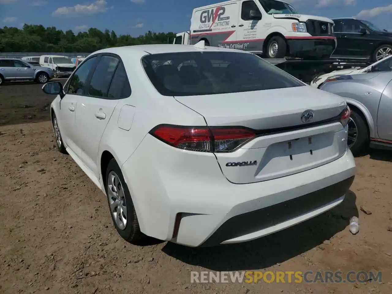 3 Photograph of a damaged car JTDEPRAE5LJ084444 TOYOTA COROLLA 2020