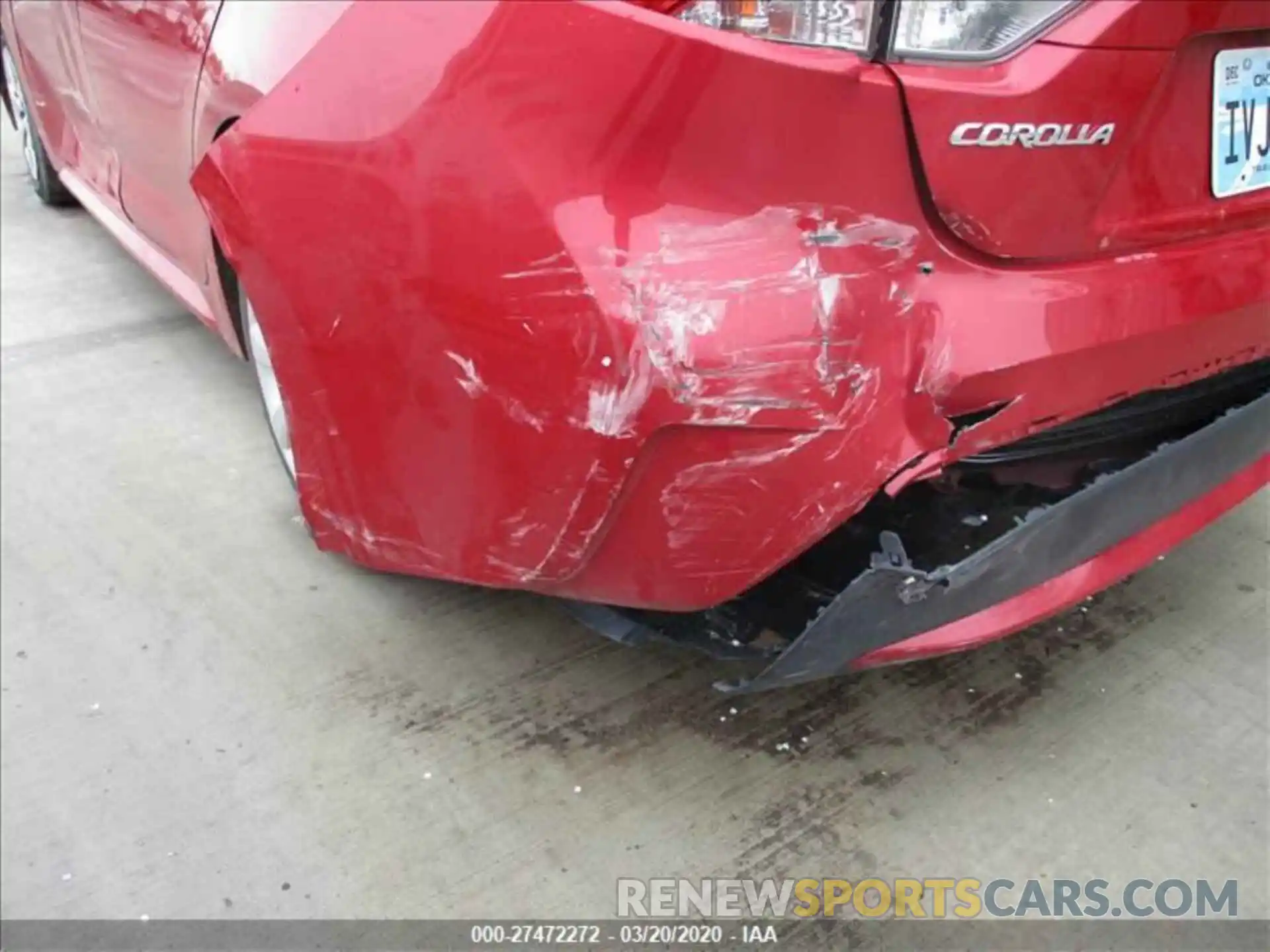 3 Photograph of a damaged car JTDEPRAE5LJ084878 TOYOTA COROLLA 2020