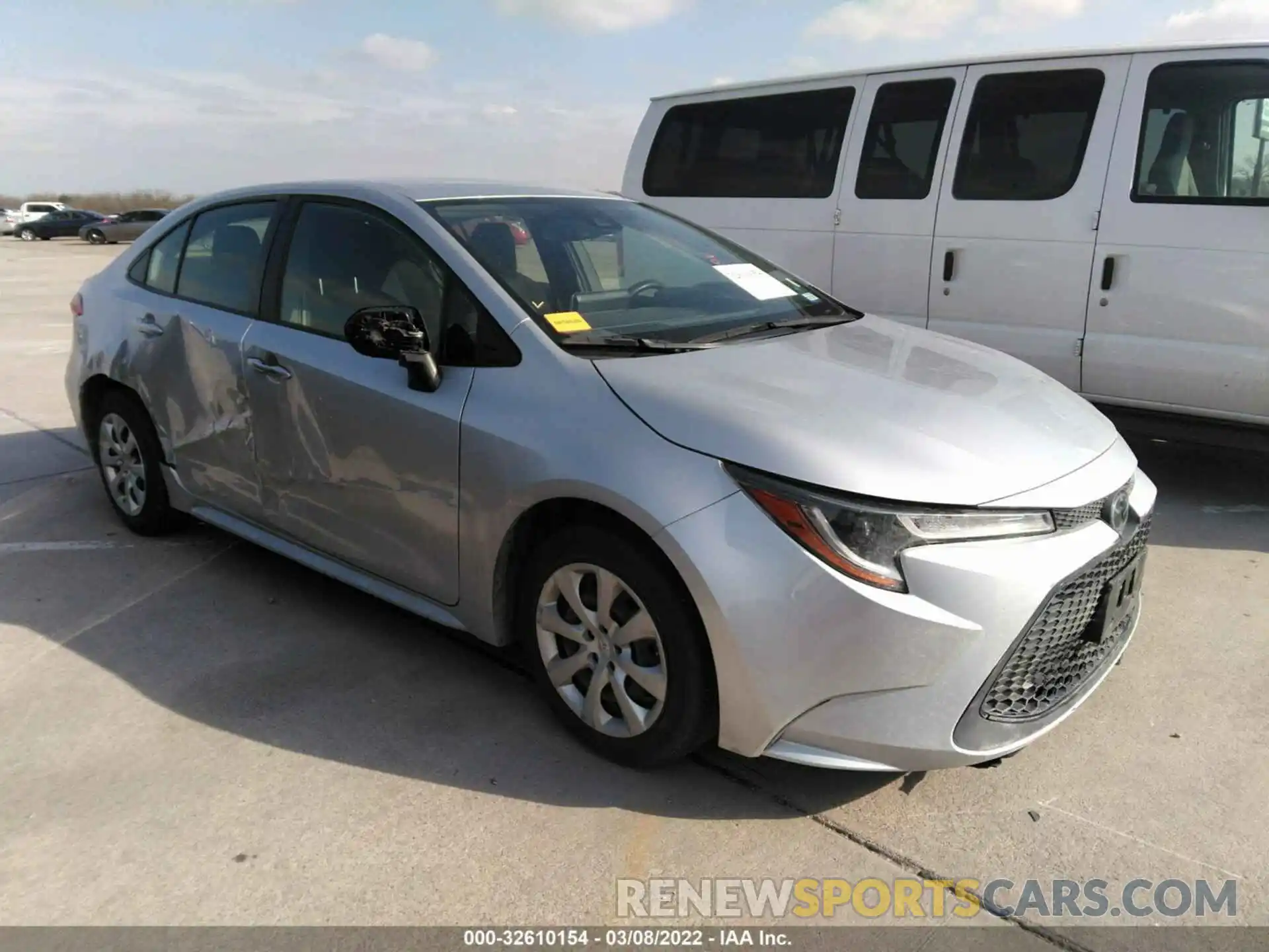 1 Photograph of a damaged car JTDEPRAE5LJ084945 TOYOTA COROLLA 2020