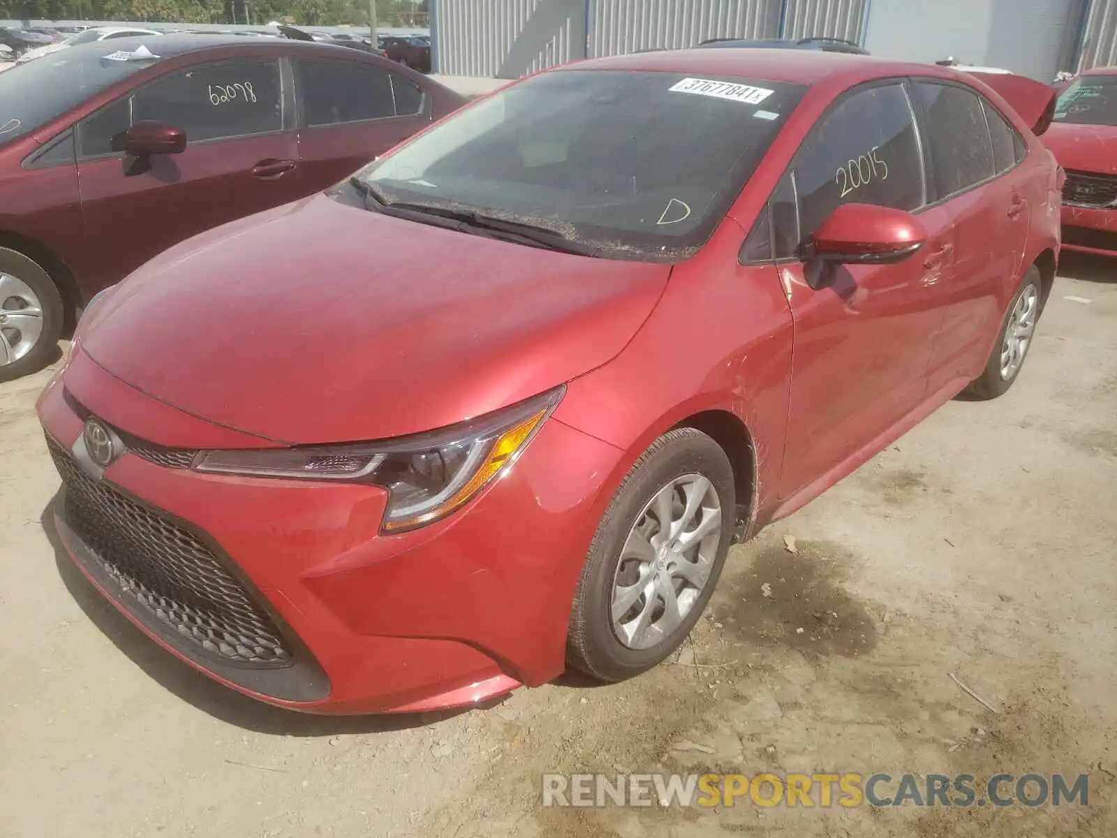 2 Photograph of a damaged car JTDEPRAE5LJ085285 TOYOTA COROLLA 2020