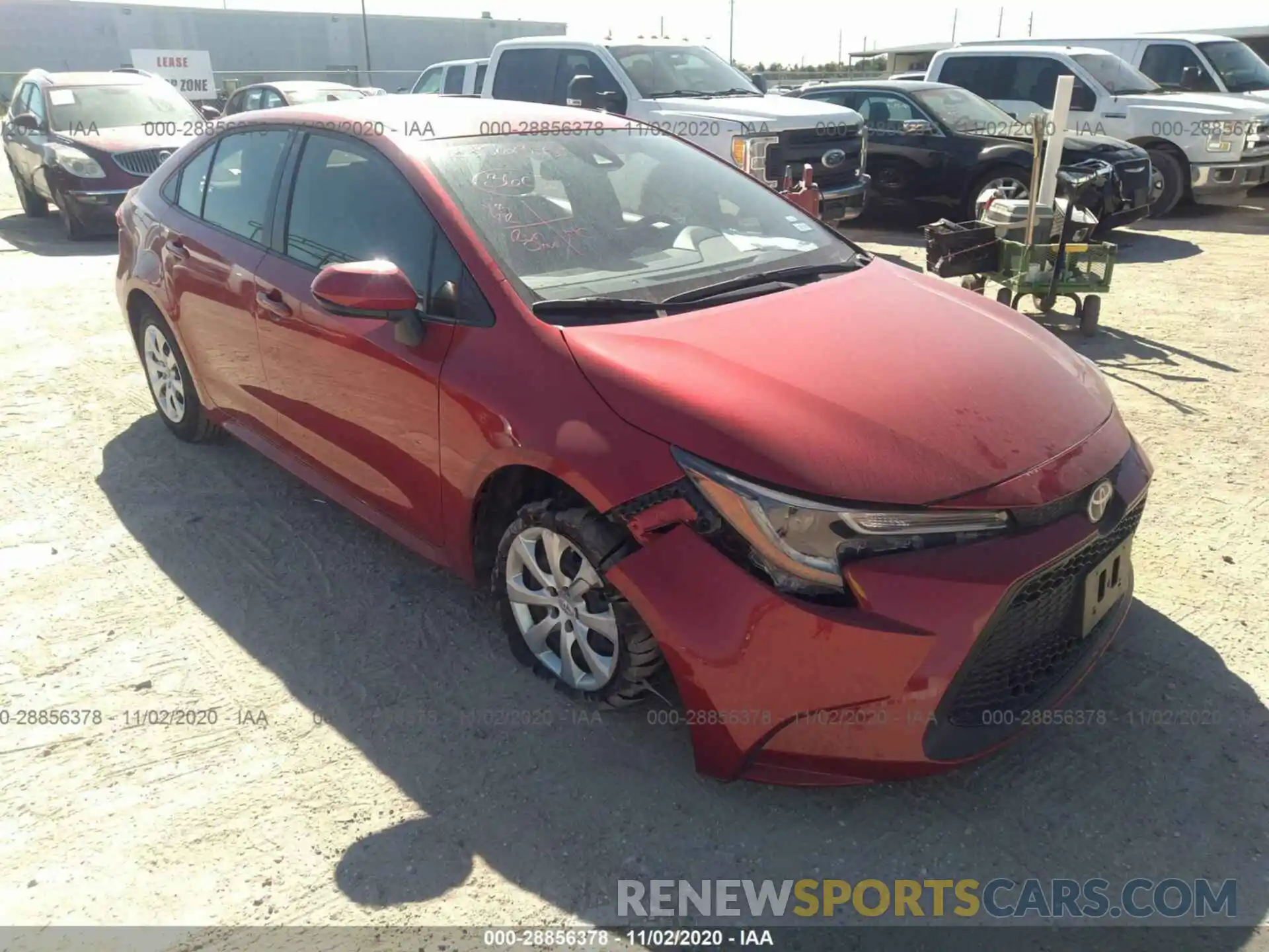 1 Photograph of a damaged car JTDEPRAE5LJ085531 TOYOTA COROLLA 2020