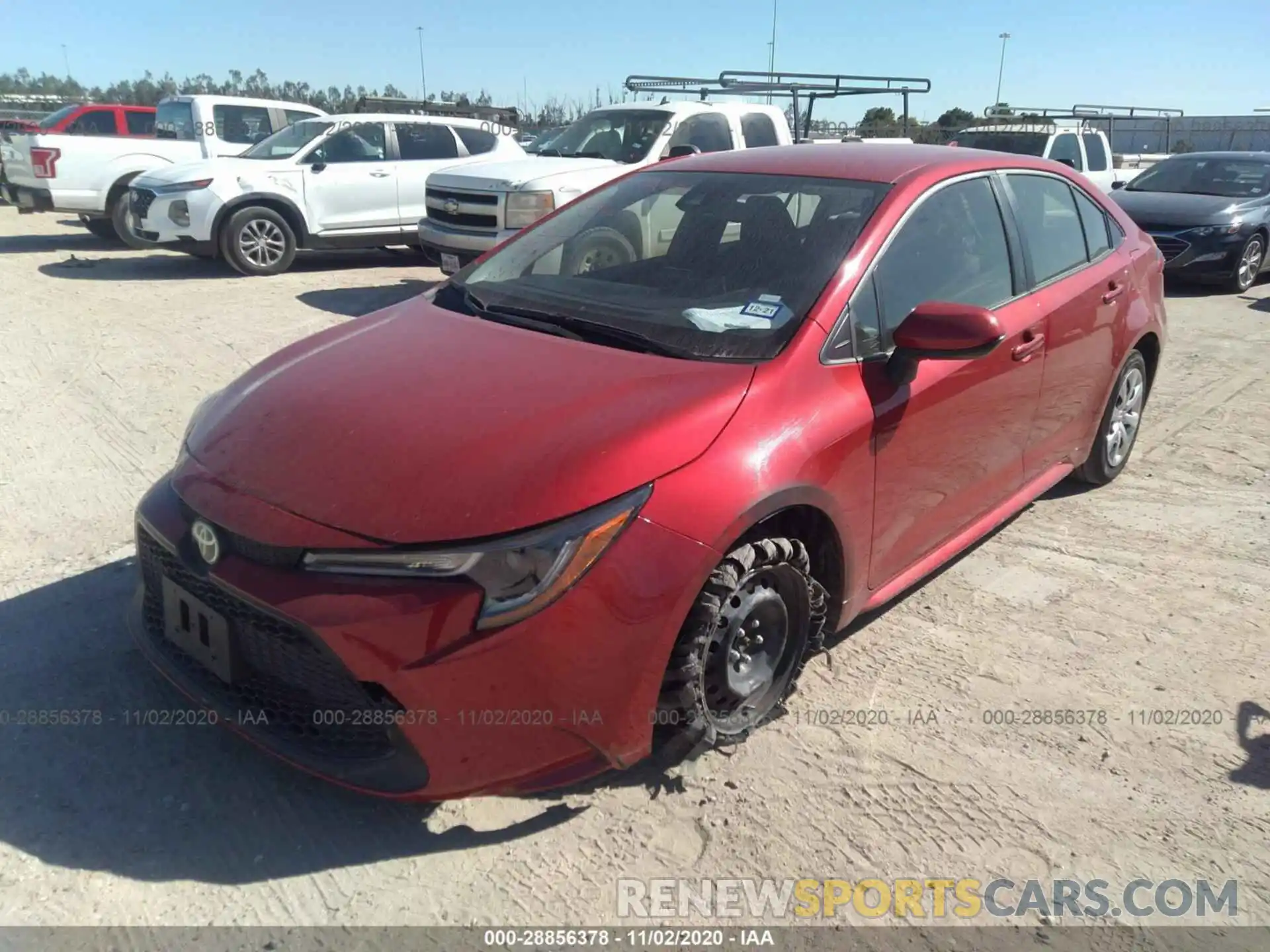 2 Photograph of a damaged car JTDEPRAE5LJ085531 TOYOTA COROLLA 2020