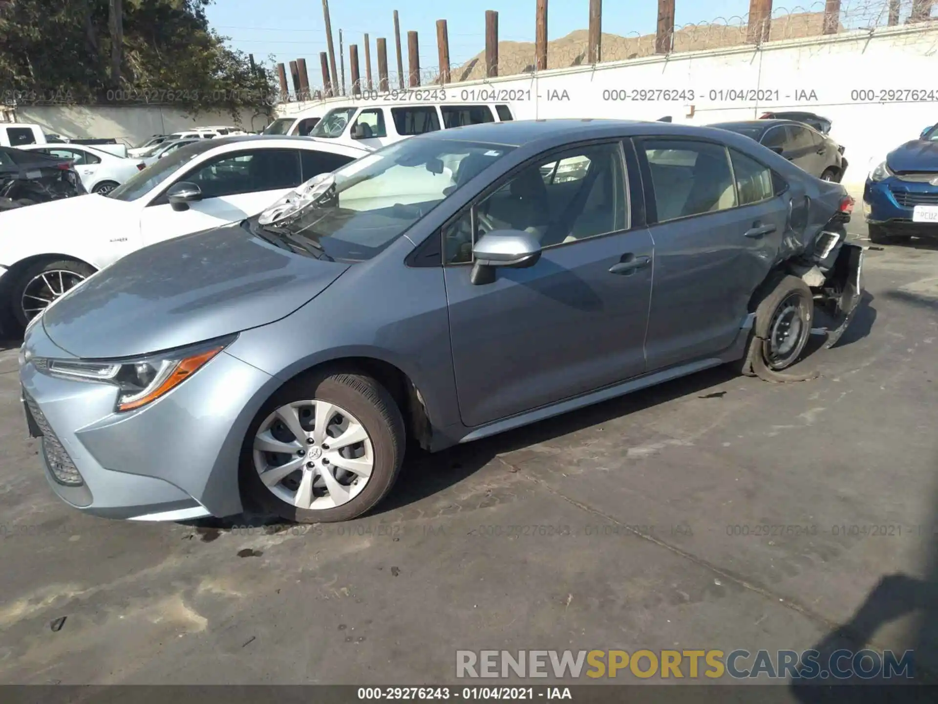 2 Photograph of a damaged car JTDEPRAE5LJ086159 TOYOTA COROLLA 2020