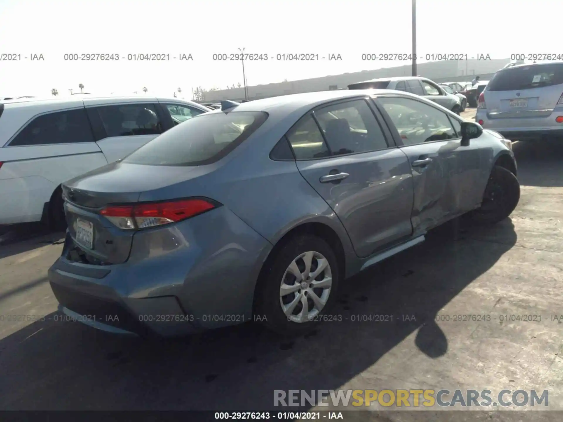 4 Photograph of a damaged car JTDEPRAE5LJ086159 TOYOTA COROLLA 2020