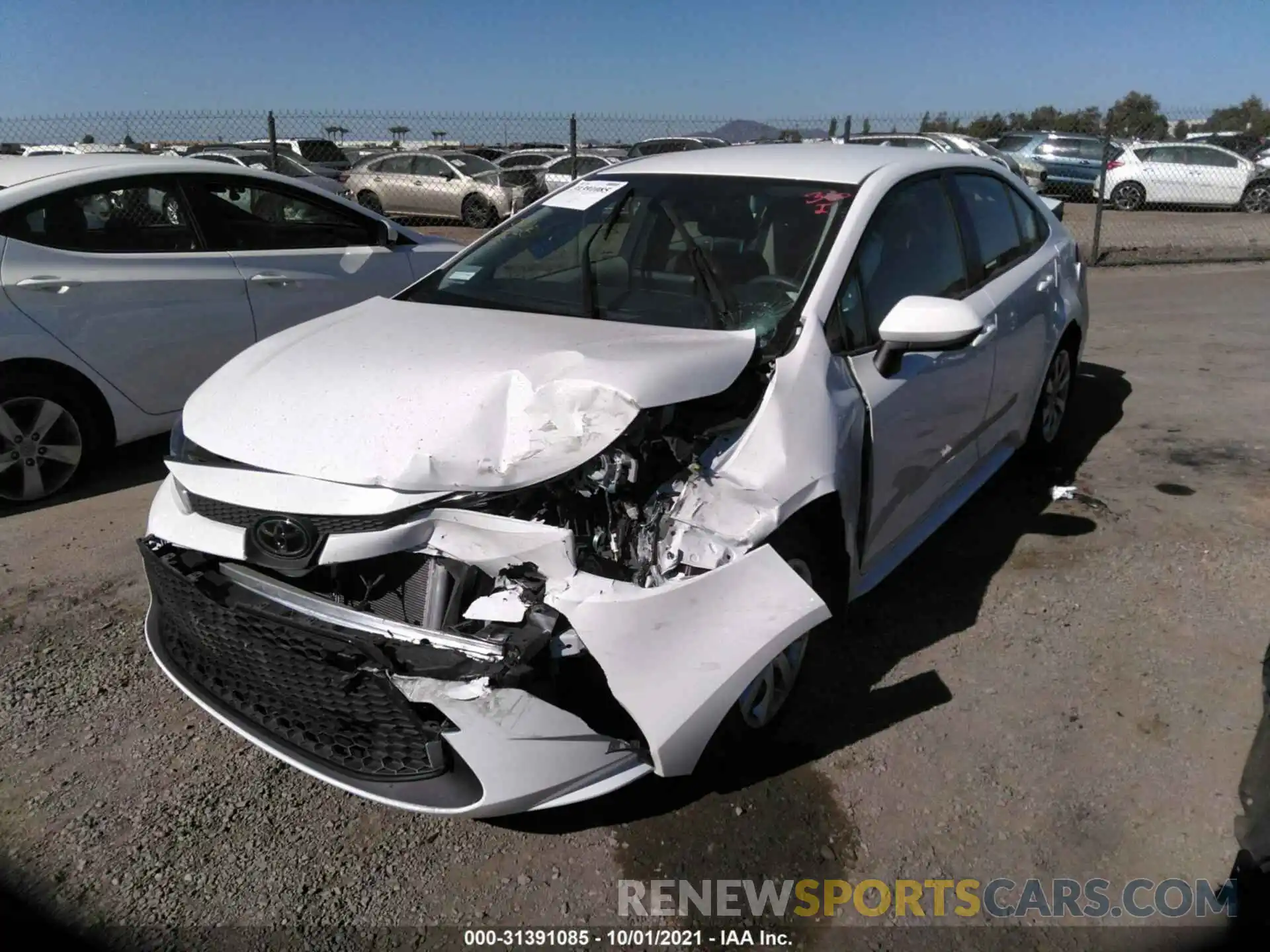 2 Photograph of a damaged car JTDEPRAE5LJ086727 TOYOTA COROLLA 2020