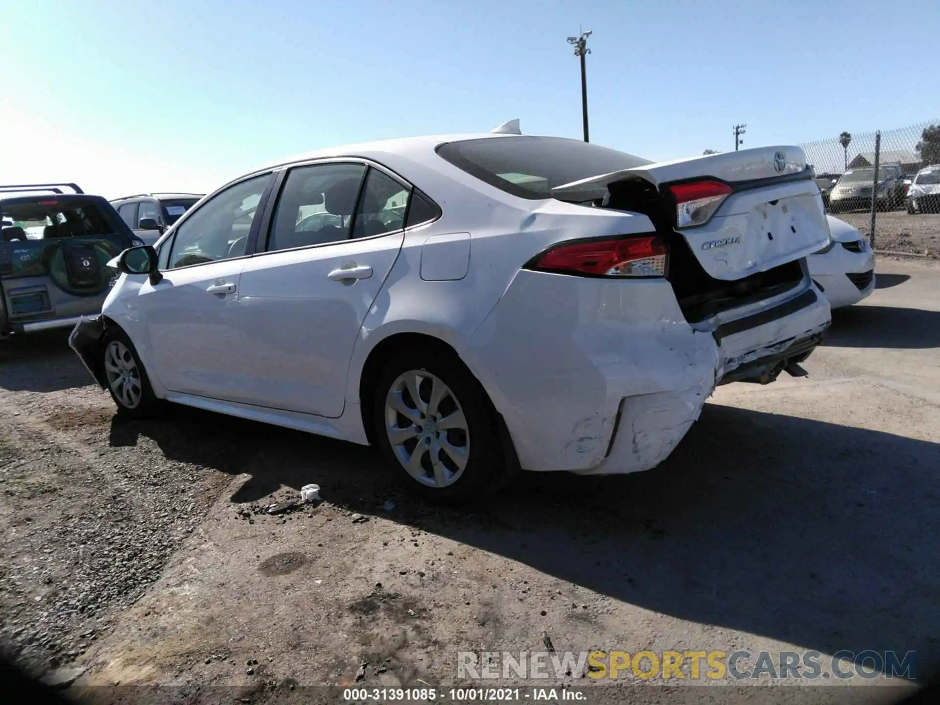 3 Photograph of a damaged car JTDEPRAE5LJ086727 TOYOTA COROLLA 2020