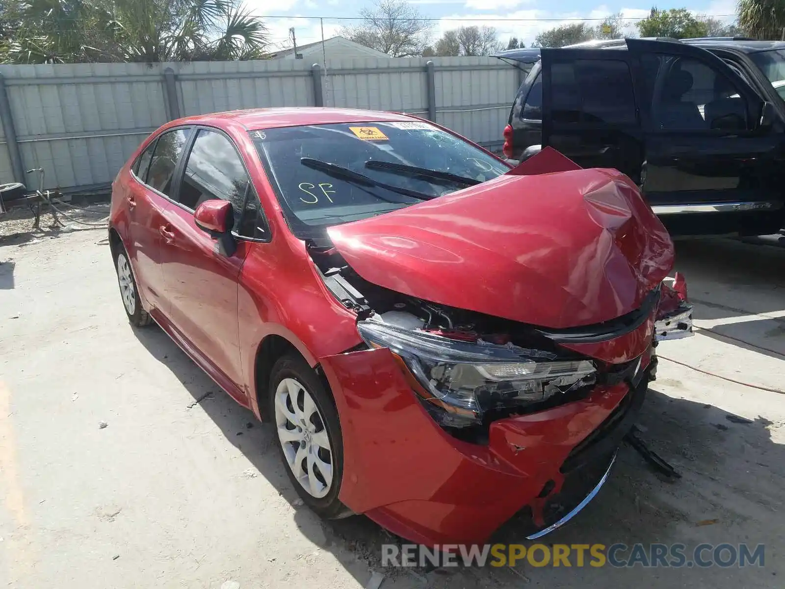 1 Photograph of a damaged car JTDEPRAE5LJ086744 TOYOTA COROLLA 2020