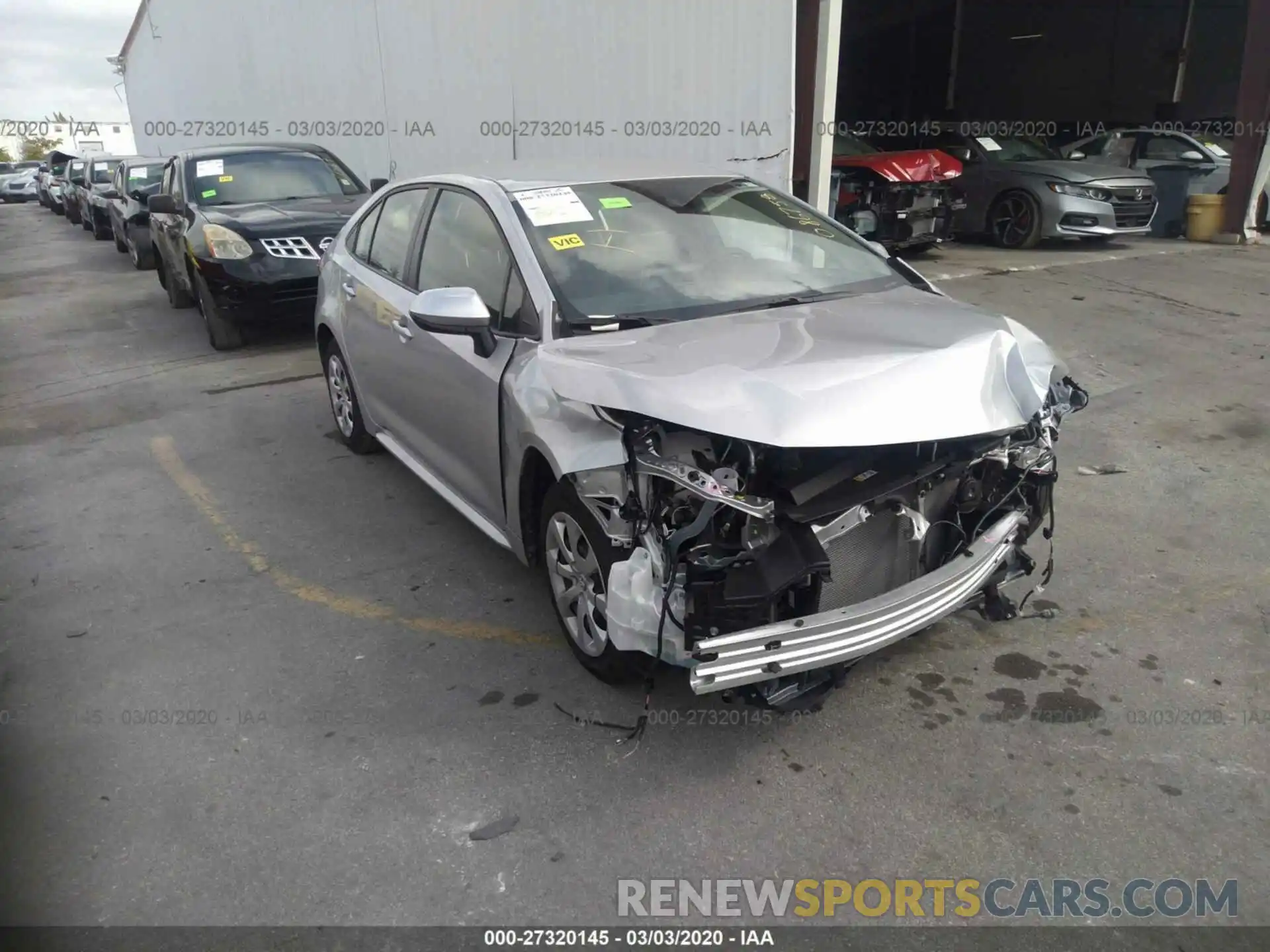 1 Photograph of a damaged car JTDEPRAE5LJ086758 TOYOTA COROLLA 2020