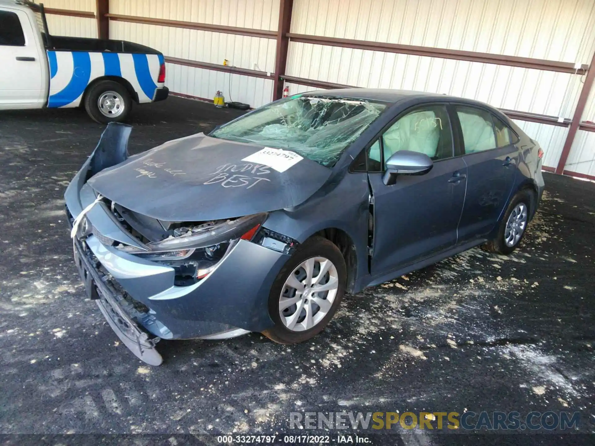 2 Photograph of a damaged car JTDEPRAE5LJ087635 TOYOTA COROLLA 2020