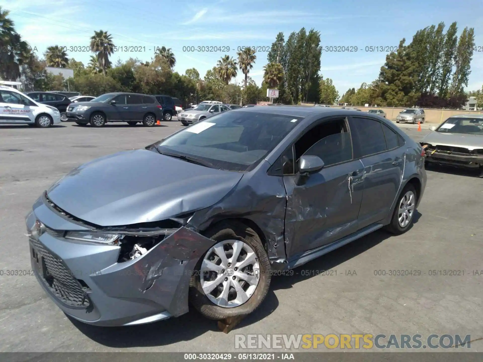 2 Photograph of a damaged car JTDEPRAE5LJ088817 TOYOTA COROLLA 2020