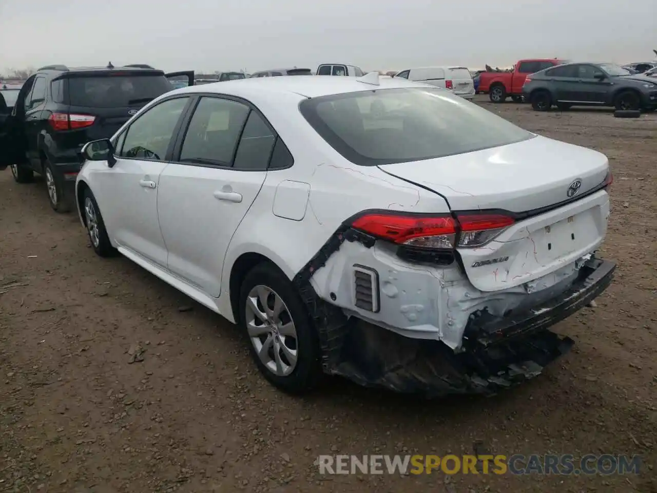 3 Photograph of a damaged car JTDEPRAE5LJ089627 TOYOTA COROLLA 2020