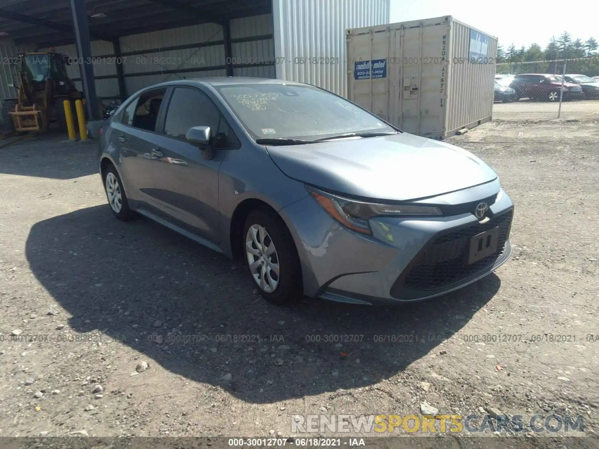 1 Photograph of a damaged car JTDEPRAE5LJ091278 TOYOTA COROLLA 2020