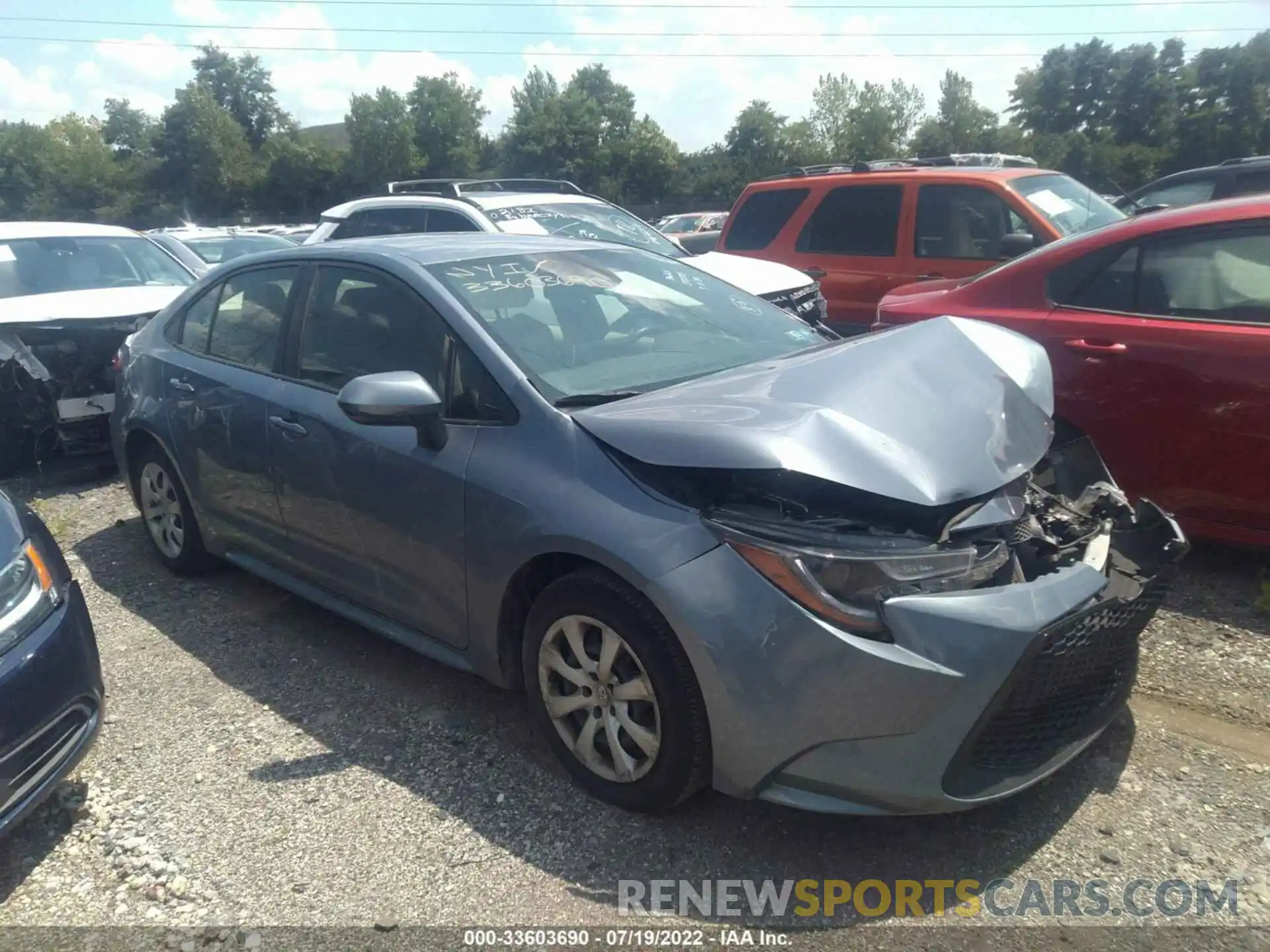 1 Photograph of a damaged car JTDEPRAE5LJ092785 TOYOTA COROLLA 2020