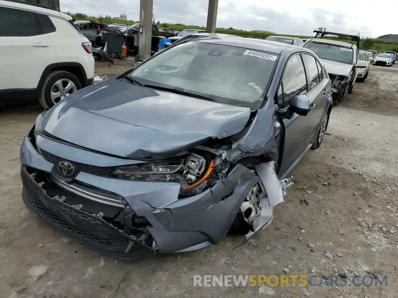 2 Photograph of a damaged car JTDEPRAE5LJ093001 TOYOTA COROLLA 2020