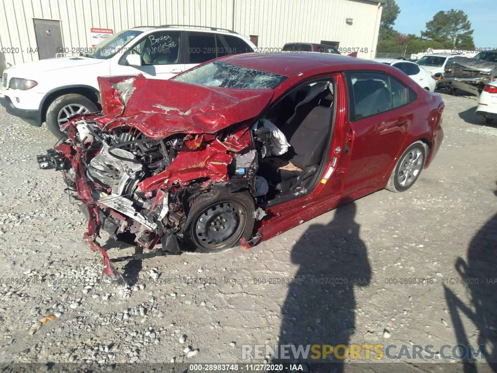 2 Photograph of a damaged car JTDEPRAE5LJ093399 TOYOTA COROLLA 2020