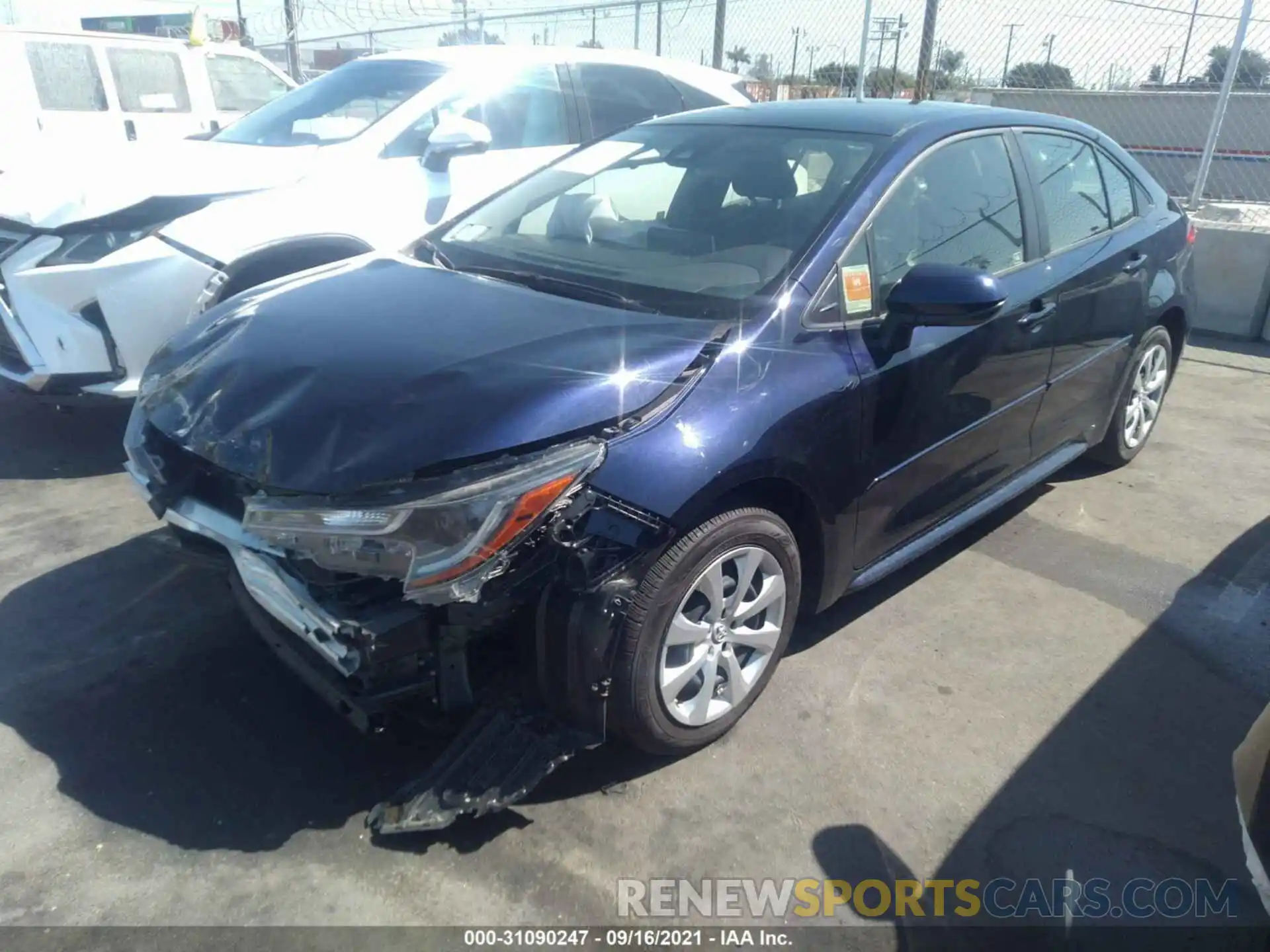 2 Photograph of a damaged car JTDEPRAE5LJ093502 TOYOTA COROLLA 2020