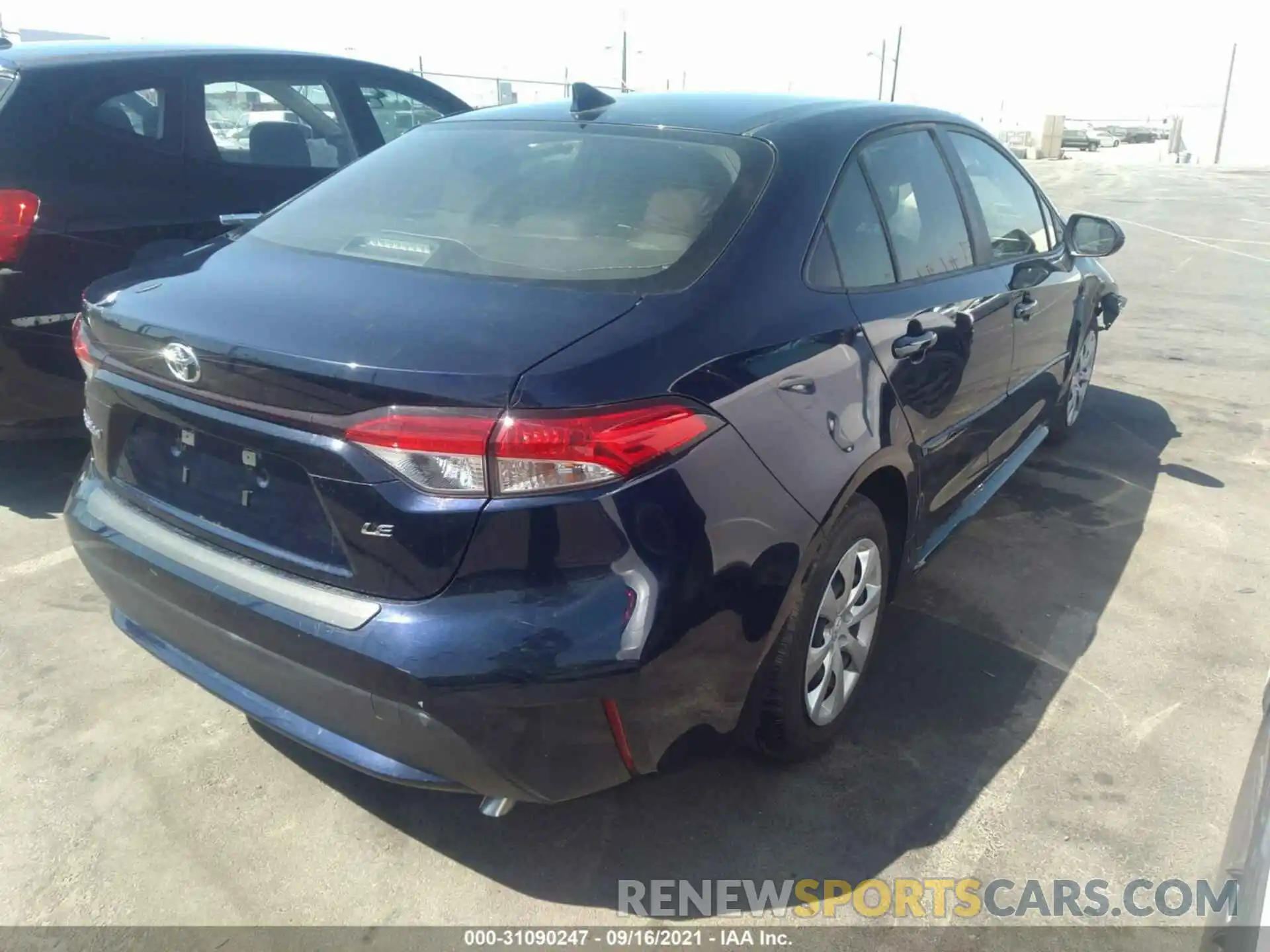 4 Photograph of a damaged car JTDEPRAE5LJ093502 TOYOTA COROLLA 2020