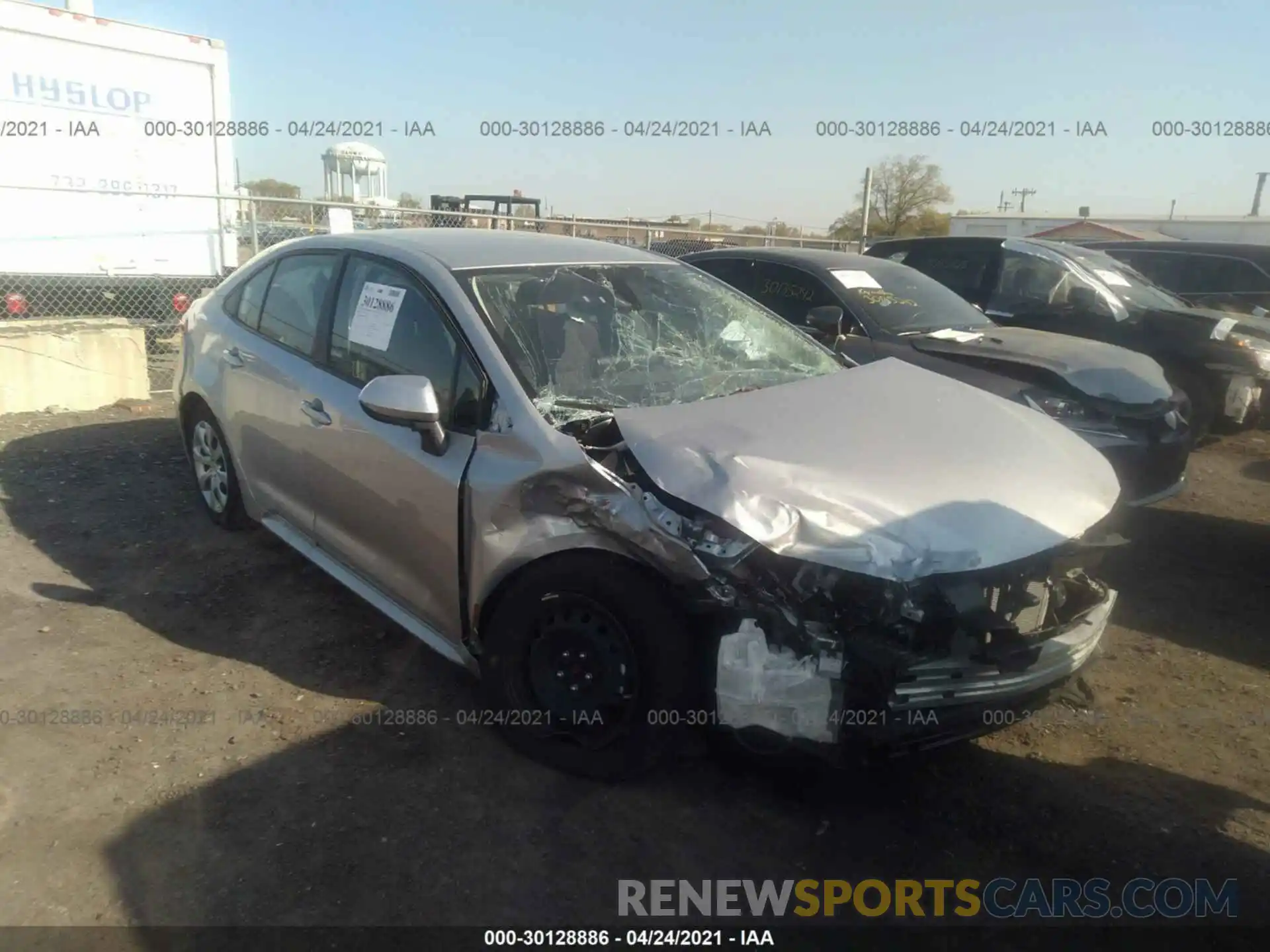 1 Photograph of a damaged car JTDEPRAE5LJ093838 TOYOTA COROLLA 2020