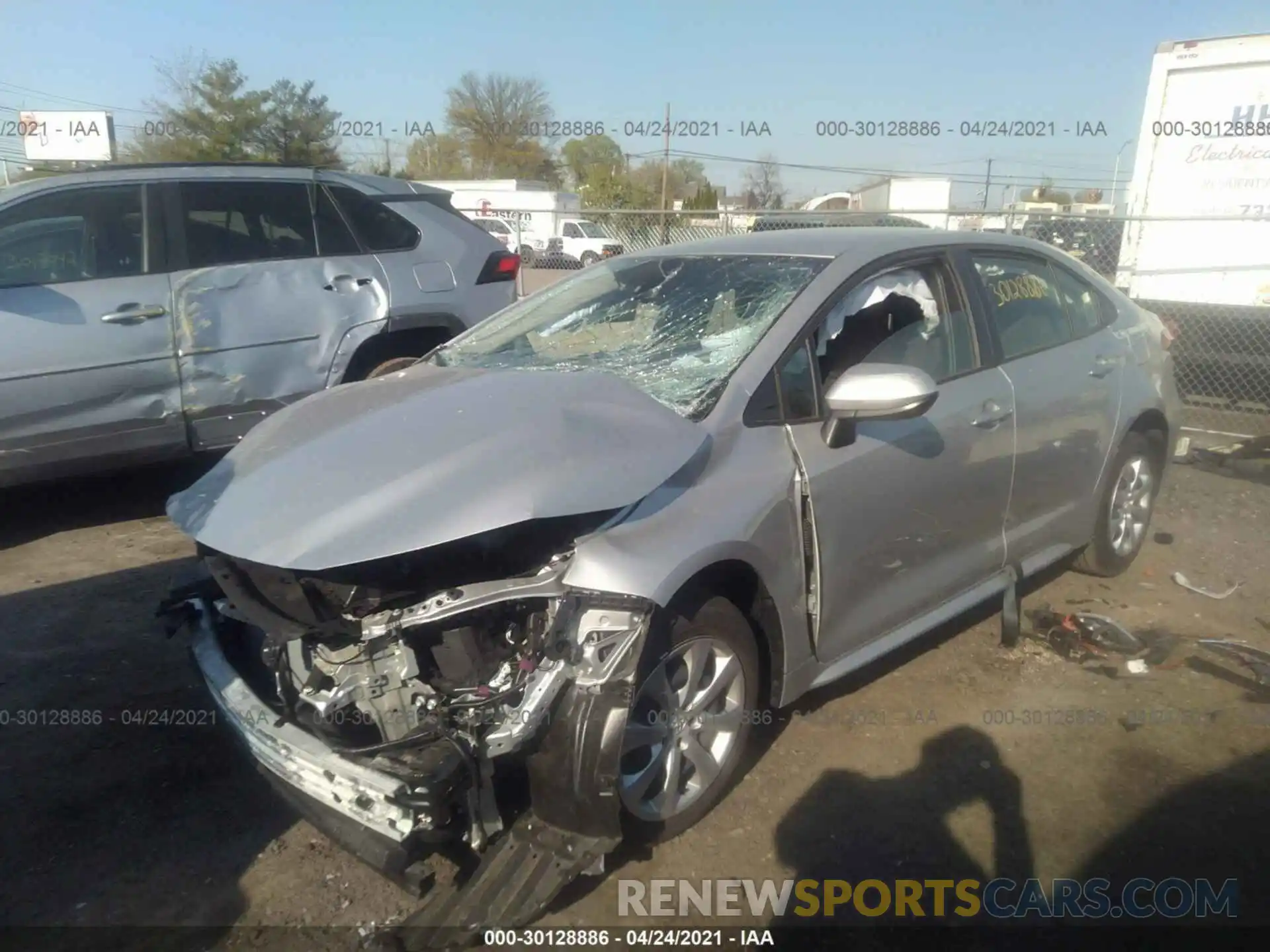 2 Photograph of a damaged car JTDEPRAE5LJ093838 TOYOTA COROLLA 2020