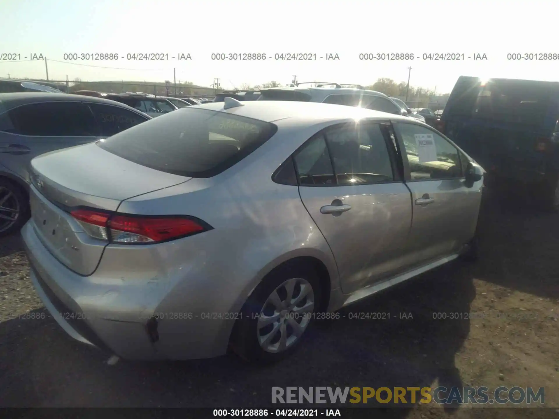 4 Photograph of a damaged car JTDEPRAE5LJ093838 TOYOTA COROLLA 2020