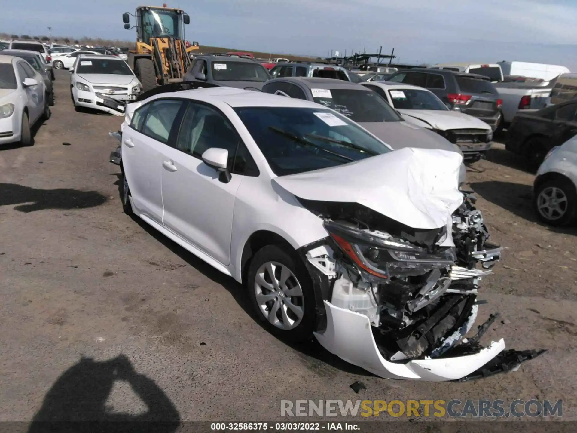 1 Photograph of a damaged car JTDEPRAE5LJ093841 TOYOTA COROLLA 2020