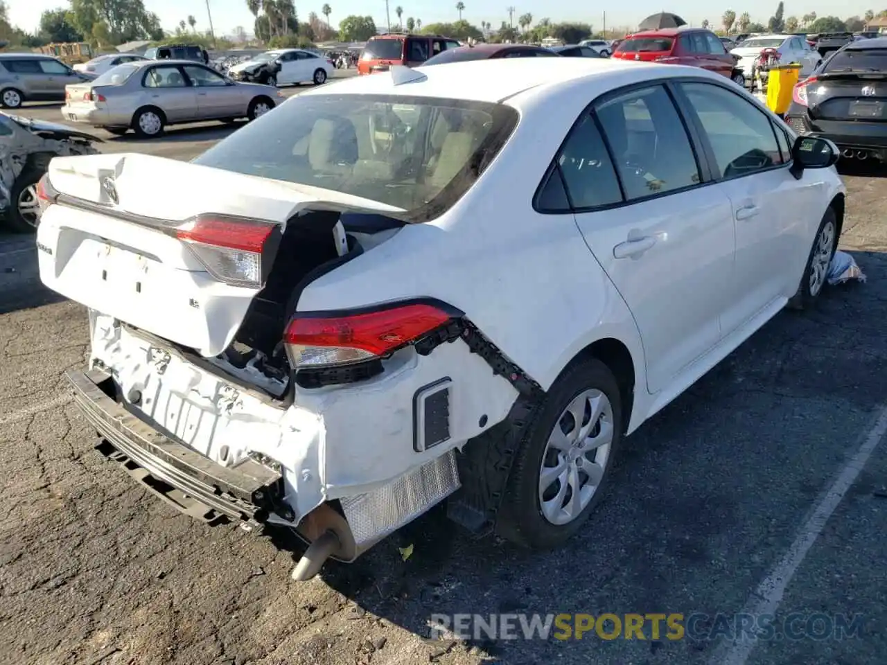 4 Photograph of a damaged car JTDEPRAE5LJ094732 TOYOTA COROLLA 2020