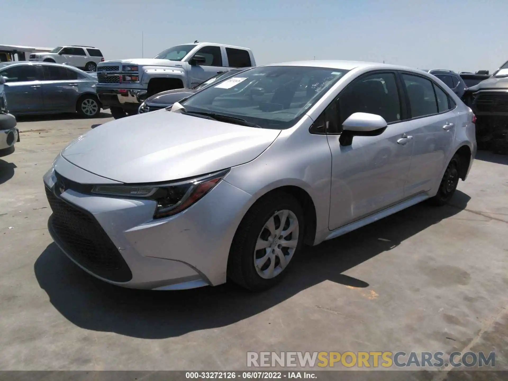 2 Photograph of a damaged car JTDEPRAE5LJ095590 TOYOTA COROLLA 2020