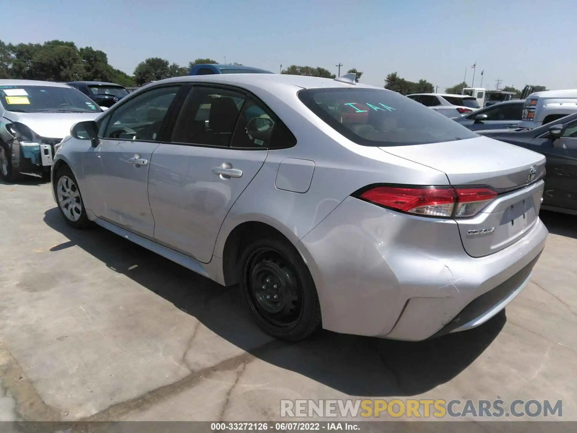 3 Photograph of a damaged car JTDEPRAE5LJ095590 TOYOTA COROLLA 2020