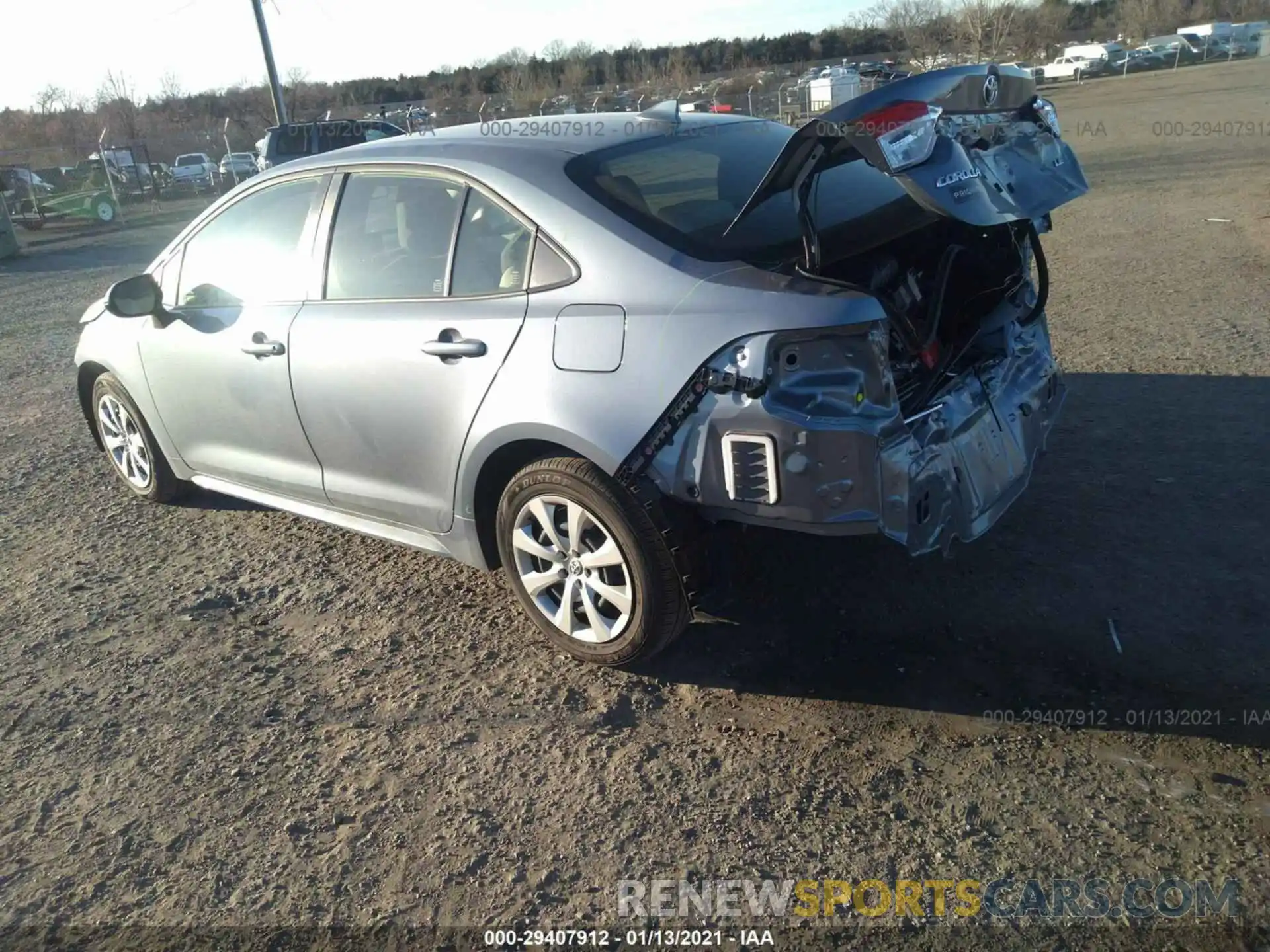 3 Photograph of a damaged car JTDEPRAE5LJ095721 TOYOTA COROLLA 2020