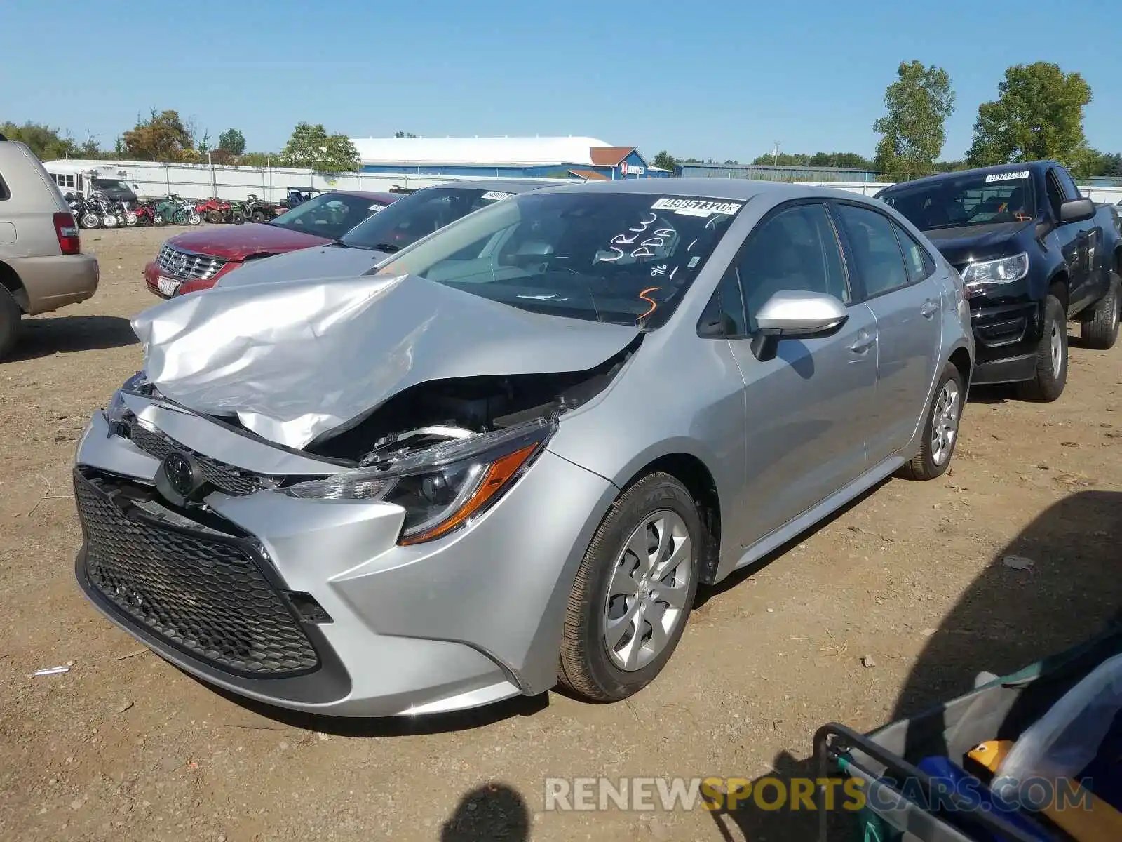 2 Photograph of a damaged car JTDEPRAE5LJ095833 TOYOTA COROLLA 2020